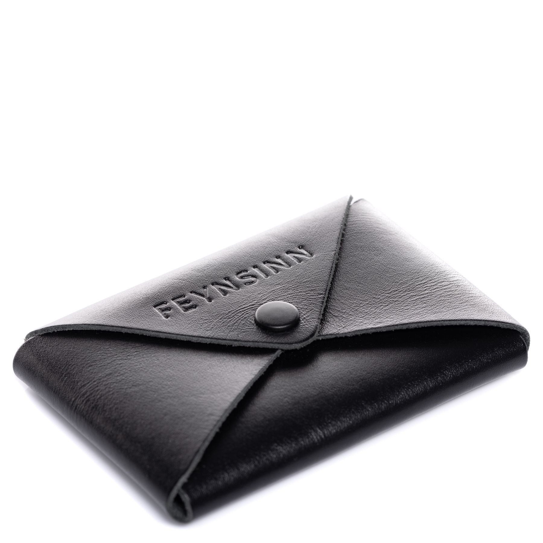 FEYNSINN Geldbörse SAMU, Business Karten Halter echt Leder Unisex, Kreditkartenetui, schwarz