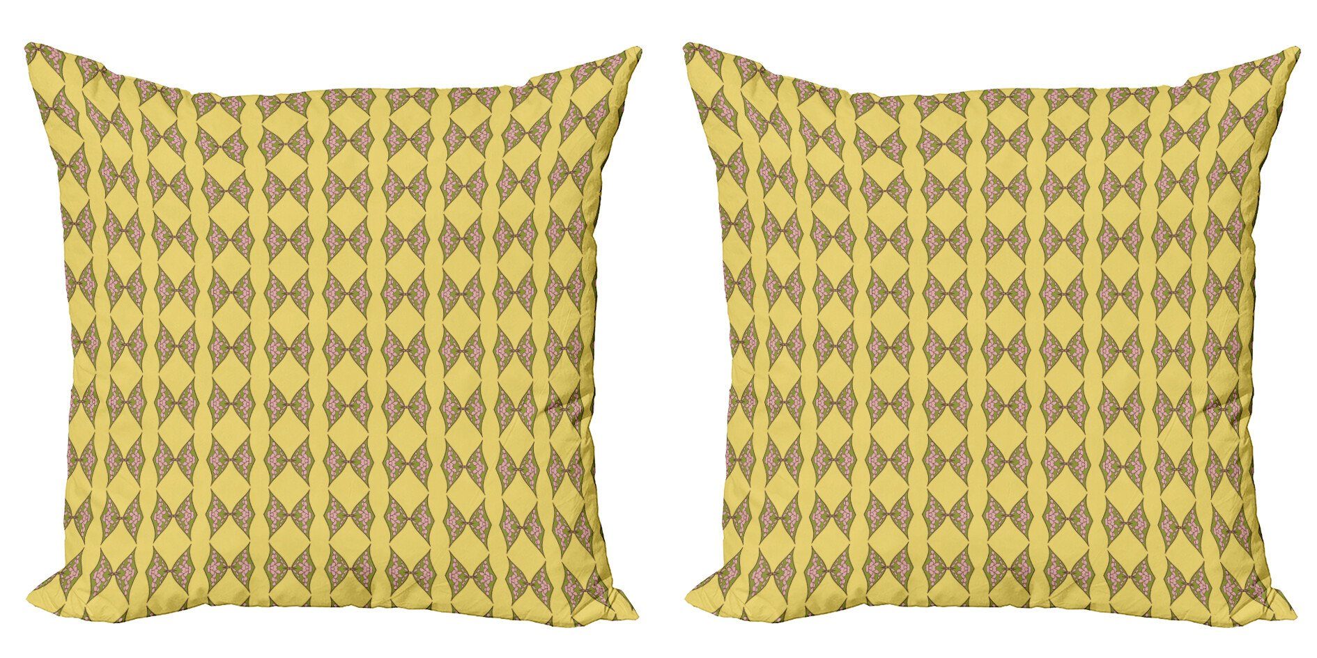 Kissenbezüge Modern Accent Doppelseitiger Digitaldruck, Abakuhaus (2 Stück), Damast Zier Geometrische Formen