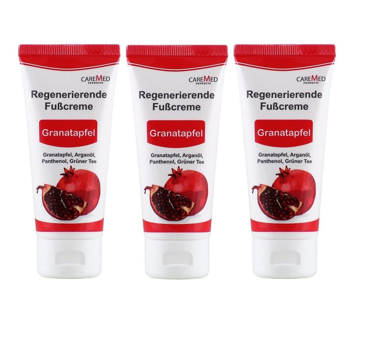 CareMed Fußcreme Regenerierende Fußcreme Granatapfel