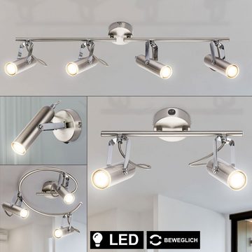 etc-shop LED Deckenleuchte, LED Wand Strahler Wohn Ess Zimmer Beleuchtung Decken Rondell