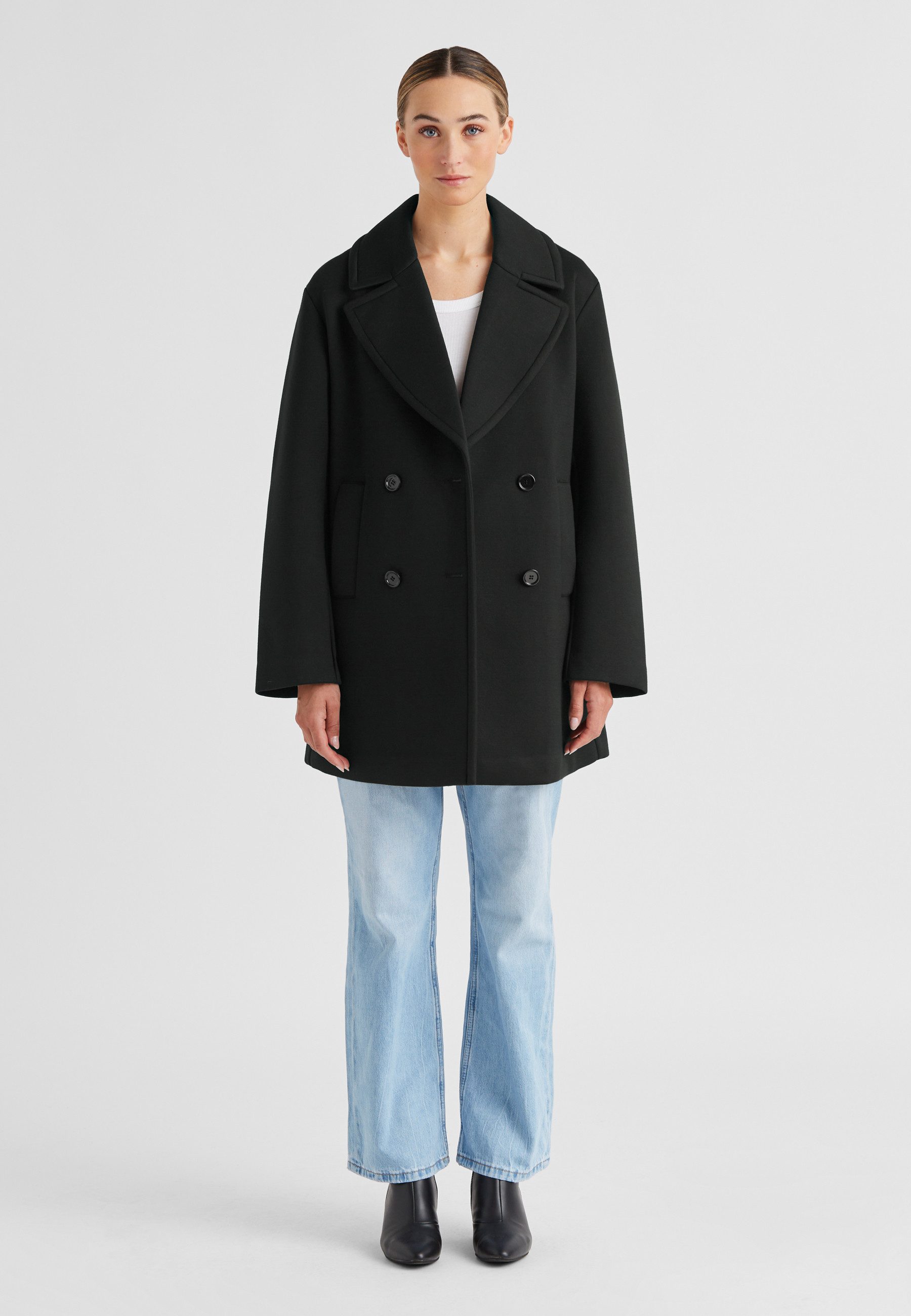 Milestone Kurzmantel MSAdoree Damen Jacke Mantel kurz lockere Passform