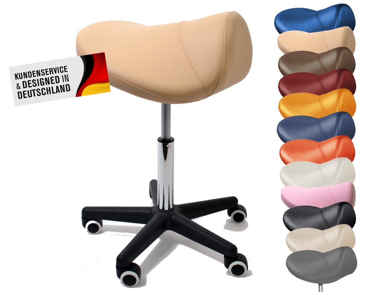Duke-Handel Drehhocker Sattelhocker, Arbeitshocker, Rollhocker, Hocker, günstig online kaufen