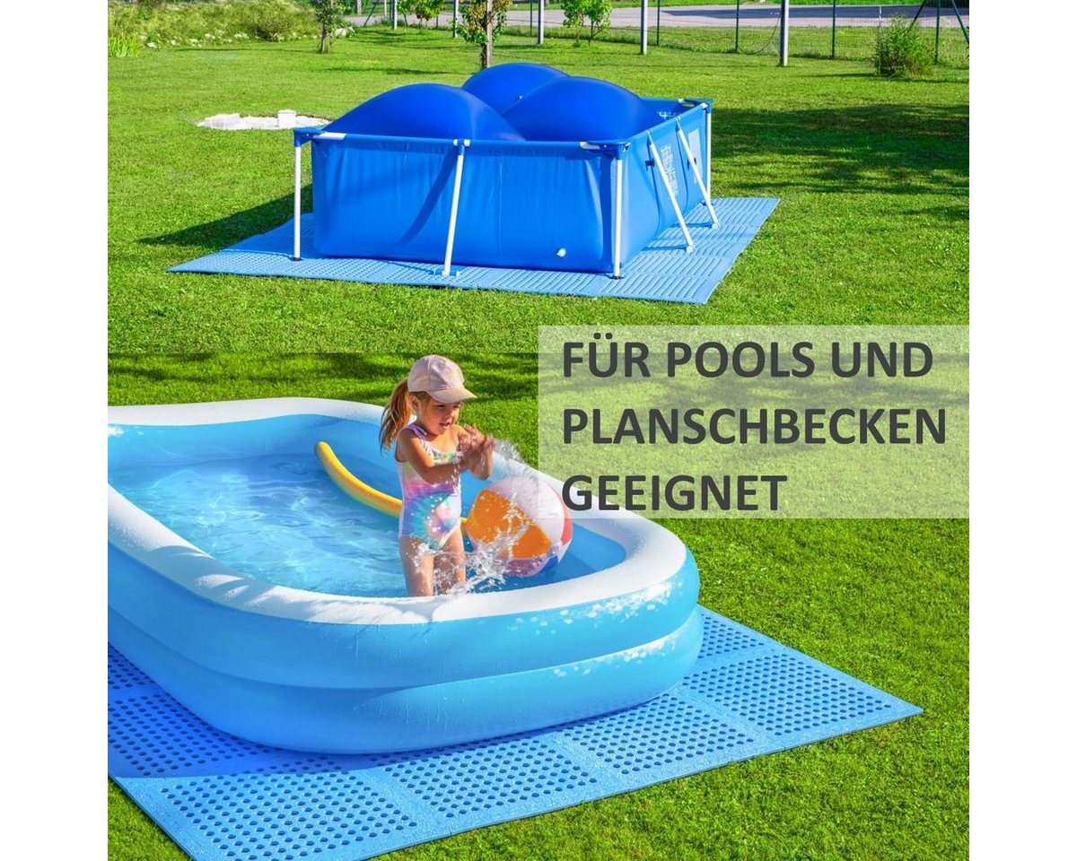 Thumbnail - bonsport Pool-Bodenschutzfliese Pool Matten, blau, 24-St.