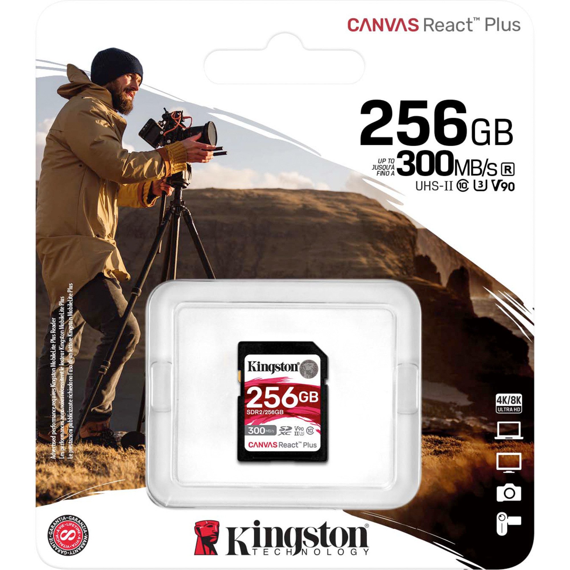 Kingston Kingston Canvas React Plus 256 GB SDXC, externer Speicher (256 GB GB)