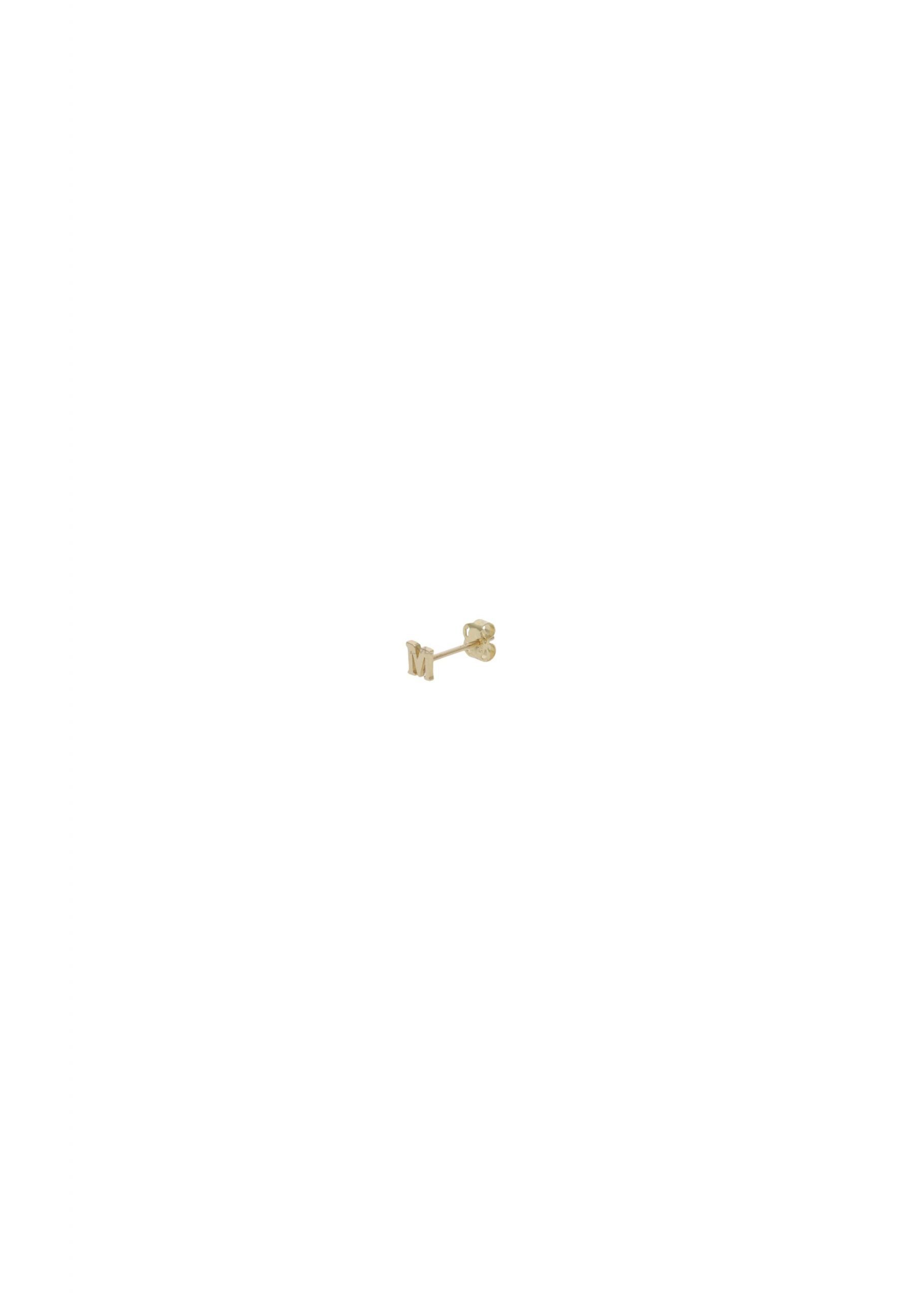 (1-tlg), Schmuckschachtel Single-Ohrstecker Gold Damen Gold 585/000, inkl. Single-Ohrstecker "M" Single-Ohrstecker JuwelmaLux Buchstabe