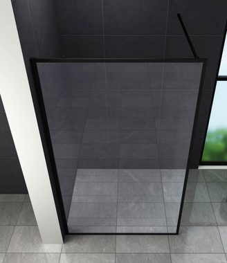Home Systeme Walk-in-Dusche MINSK Schwarz Duschtrennwand Duschkabine Duschabtrennung Duschwand
