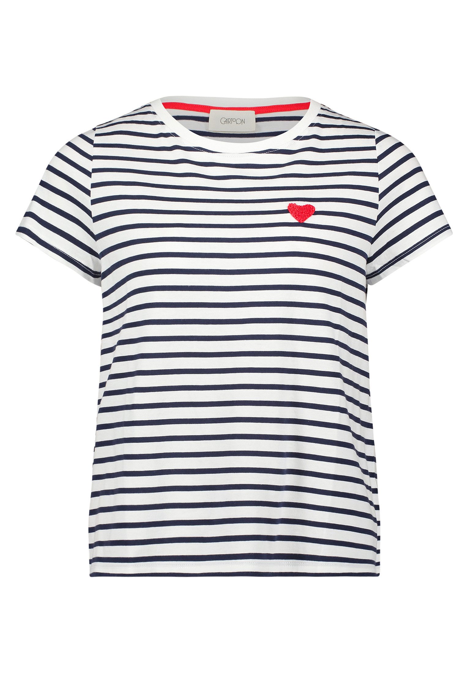 Cartoon Kurzarmshirt Damen mit Rundhalsausschnitt (1-tlg)