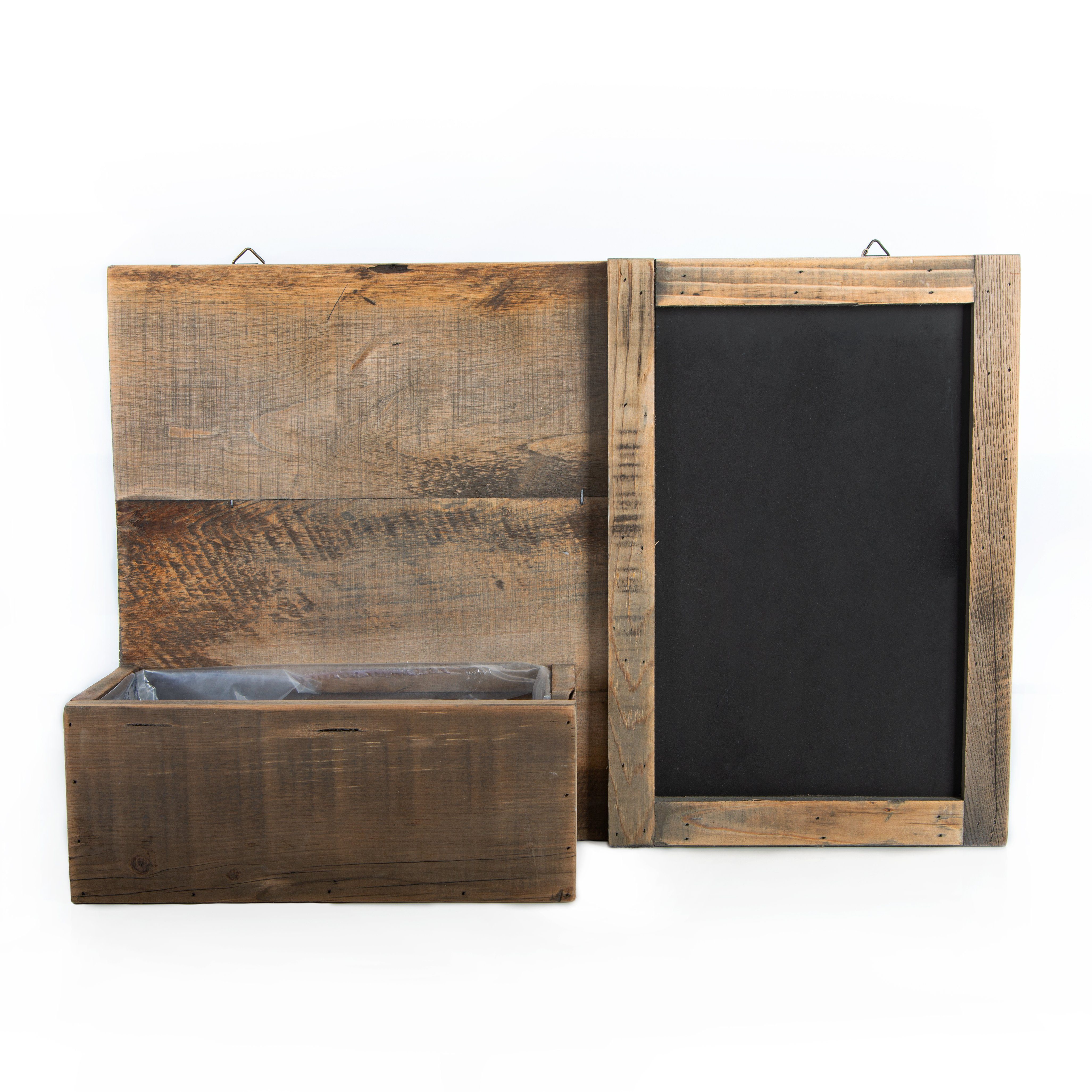Geschenkbox Küchentafel mit Kräutertopf 58x3 x12cm Kreidetafel