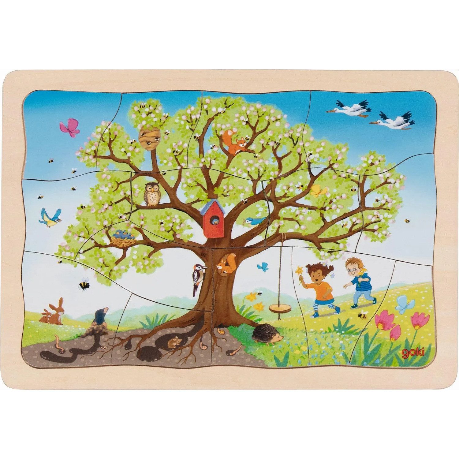 Gollnest & Kiesel Puzzle Schichtenpuzzle Mein Apfelbaum, Puzzleteile günstig online kaufen