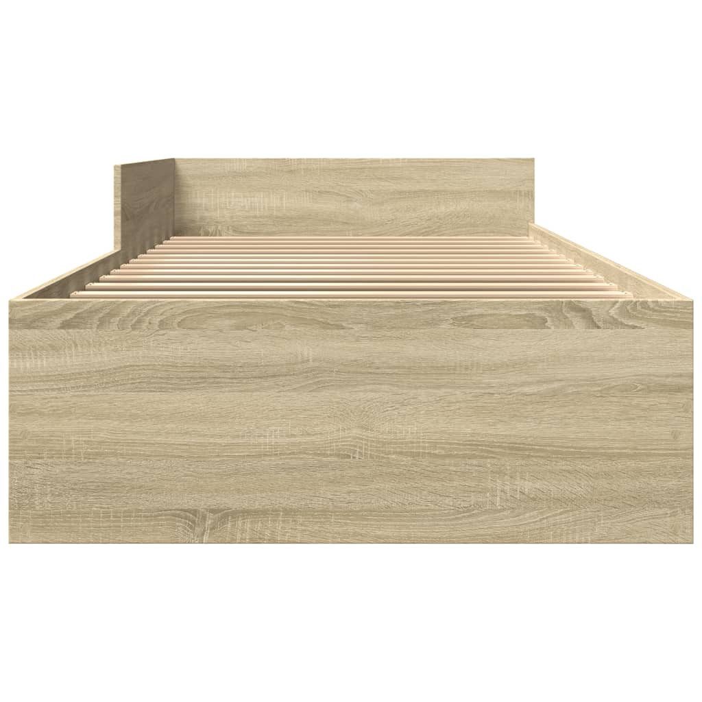 vidaXL Bett Bettgestell ohne Matratze Sonoma-Eiche 100x200 cm Holzwerkstoff – Bild 4 von 5