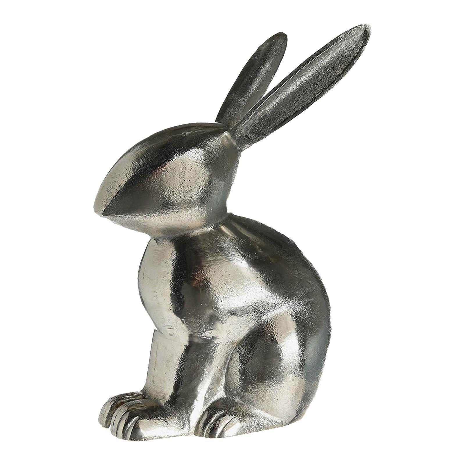 Depot Dekofigur Deko-Figur Hase (Packung), aus Aluminium Silber
