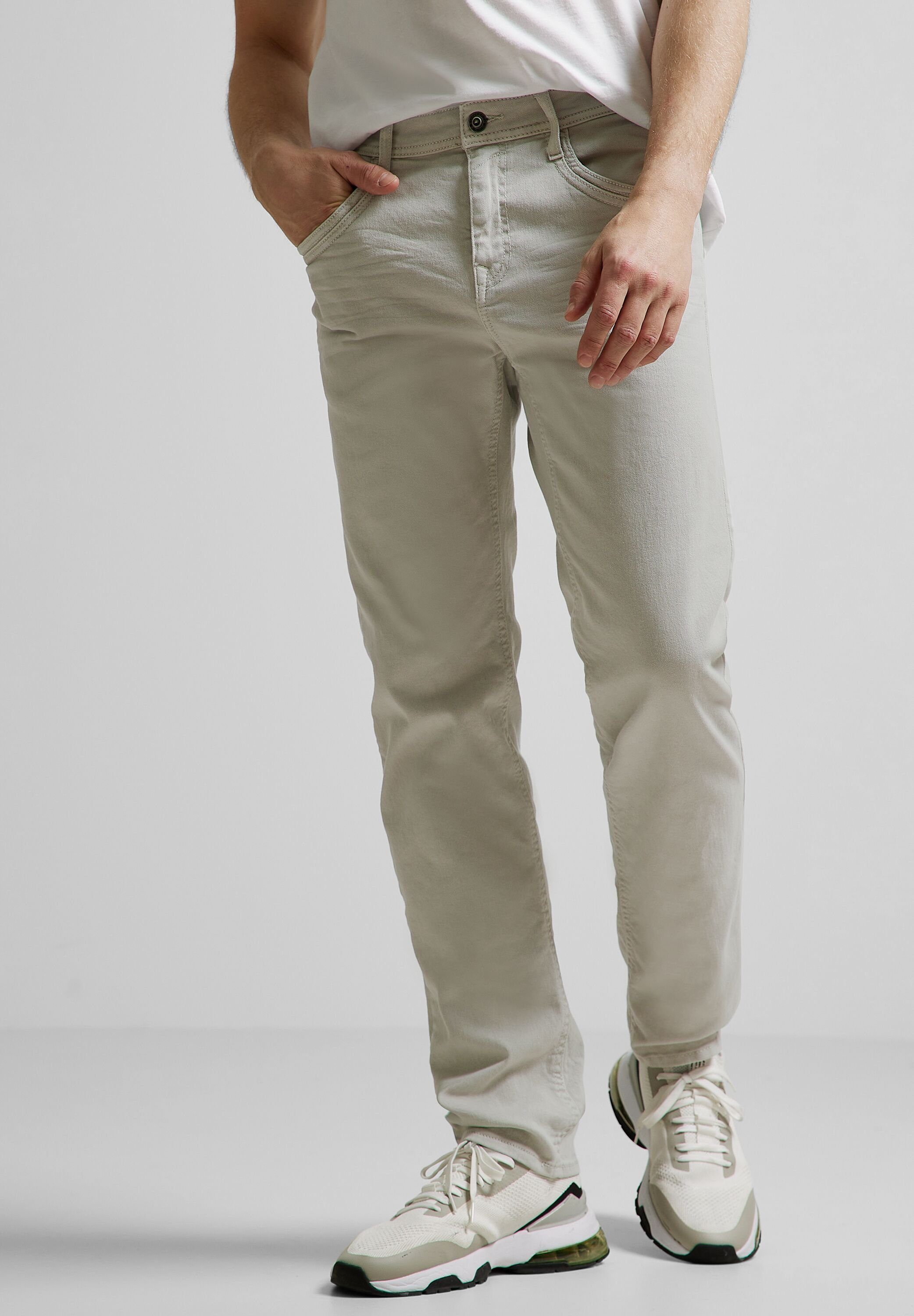 STREET ONE MEN Gerade Jeans 5-Pocket-Style, Reißverschluss mit Knopf