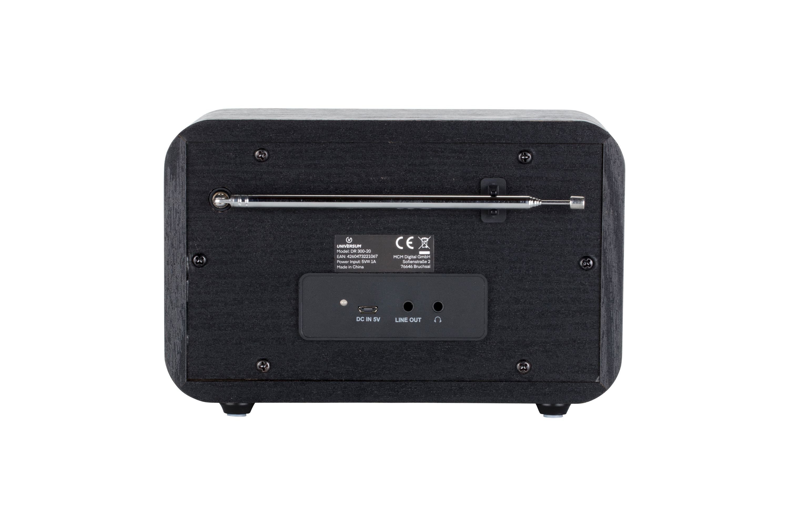 UNIVERSUM* DR 300 Radio (Digitalradio, UKW Radio, Bluetooth, Kopfhörerausgang & Akku)