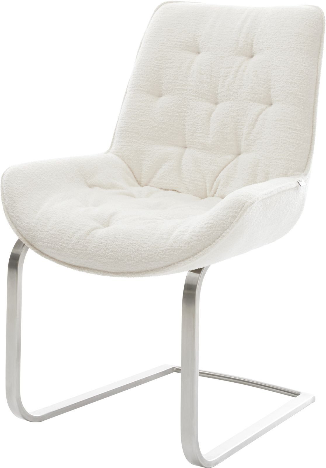 DELIFE Polsterstuhl Taimi-Flex, Freischwinger flach Edelstahl günstig online kaufen