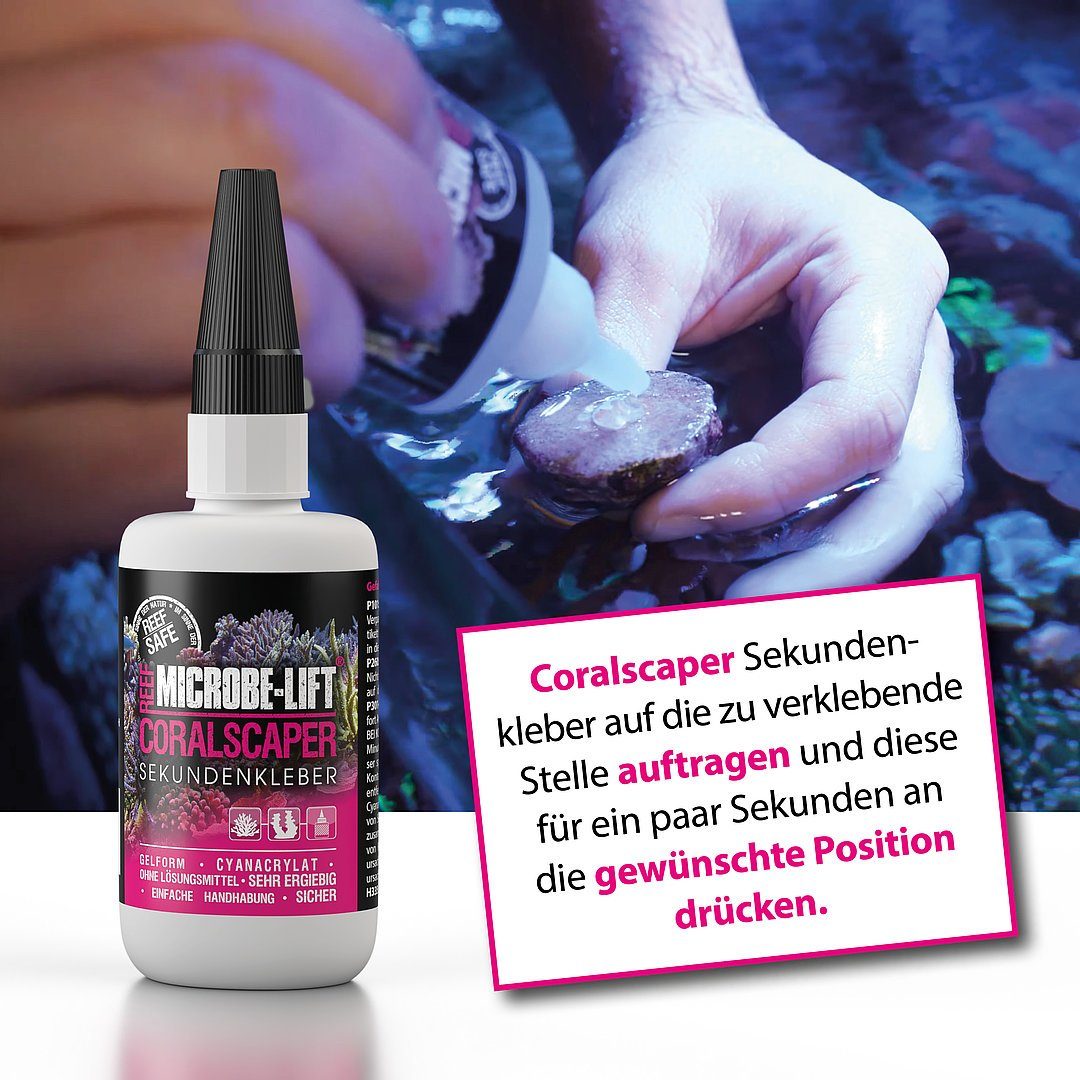 ARKA Biotechnologie GmbH Aquariendeko Microbe-Lift Coralscaper Sekundenkleber 50g Korallenkleber