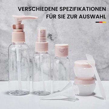 MAGICSHE Make-Up Organizer 11-teiliges Silikon Reise Flasche Set, Multi Farbe, Lecksichere, nachfüllbare und komprimierbare leere Plastikflaschen