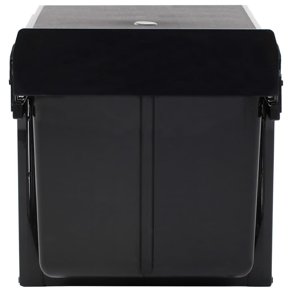 vidaXL Mülleimer 15 L Mülleimer Abfalleimer System für Küchenschrank Ausziehbar Soft-Cl