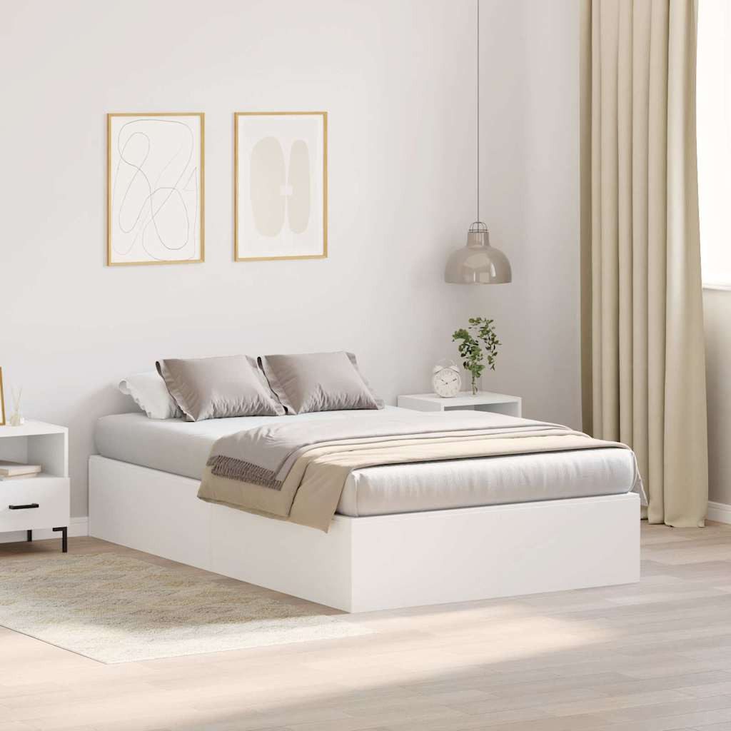vidaXL Bett Aufbewahrungsbettgestell Weiß 120 x 190 cm Holzwerkstoff (1-tlg)