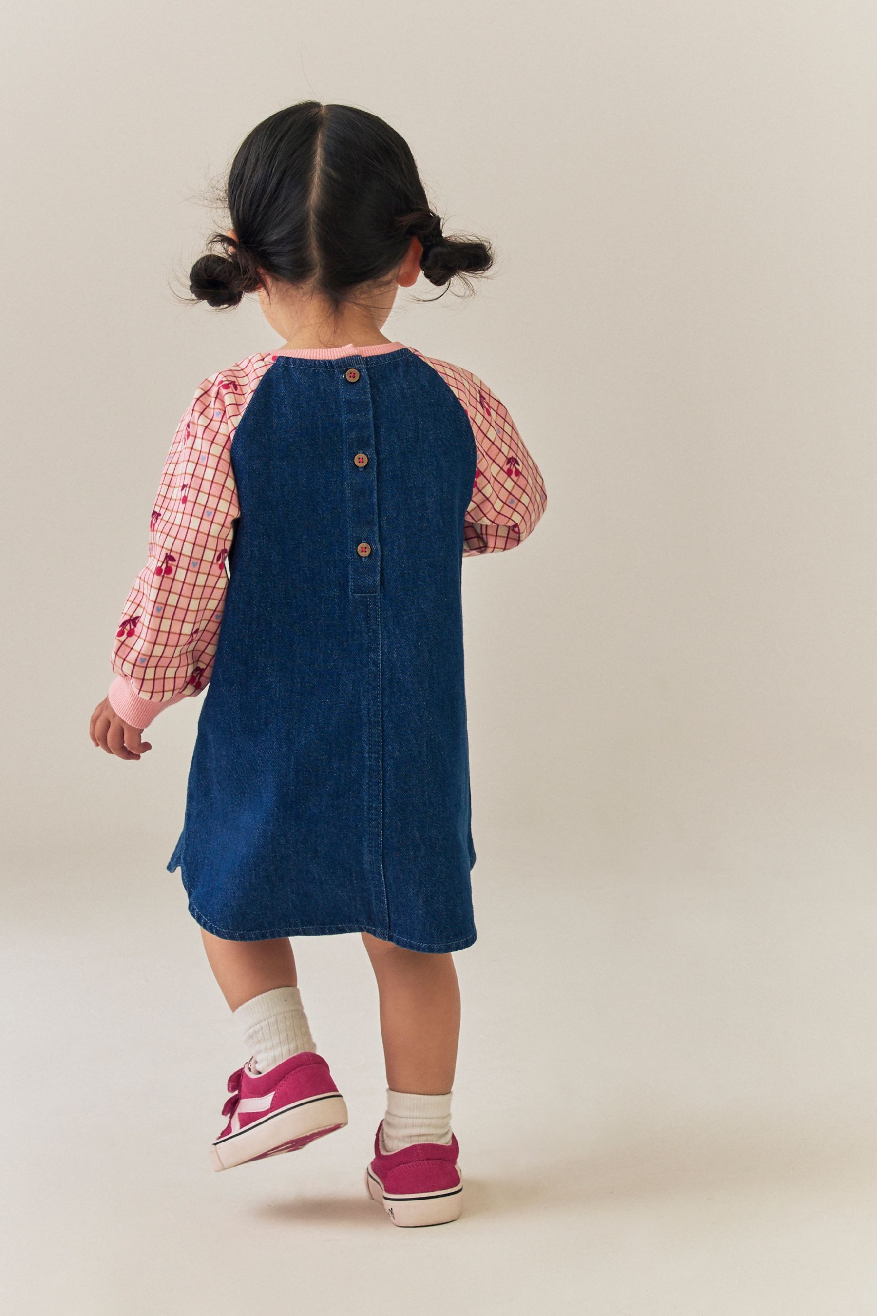 Next Jeanskleid Denim-Kleid mit Raglanärmeln (1-tlg) – Bild 2 von 5