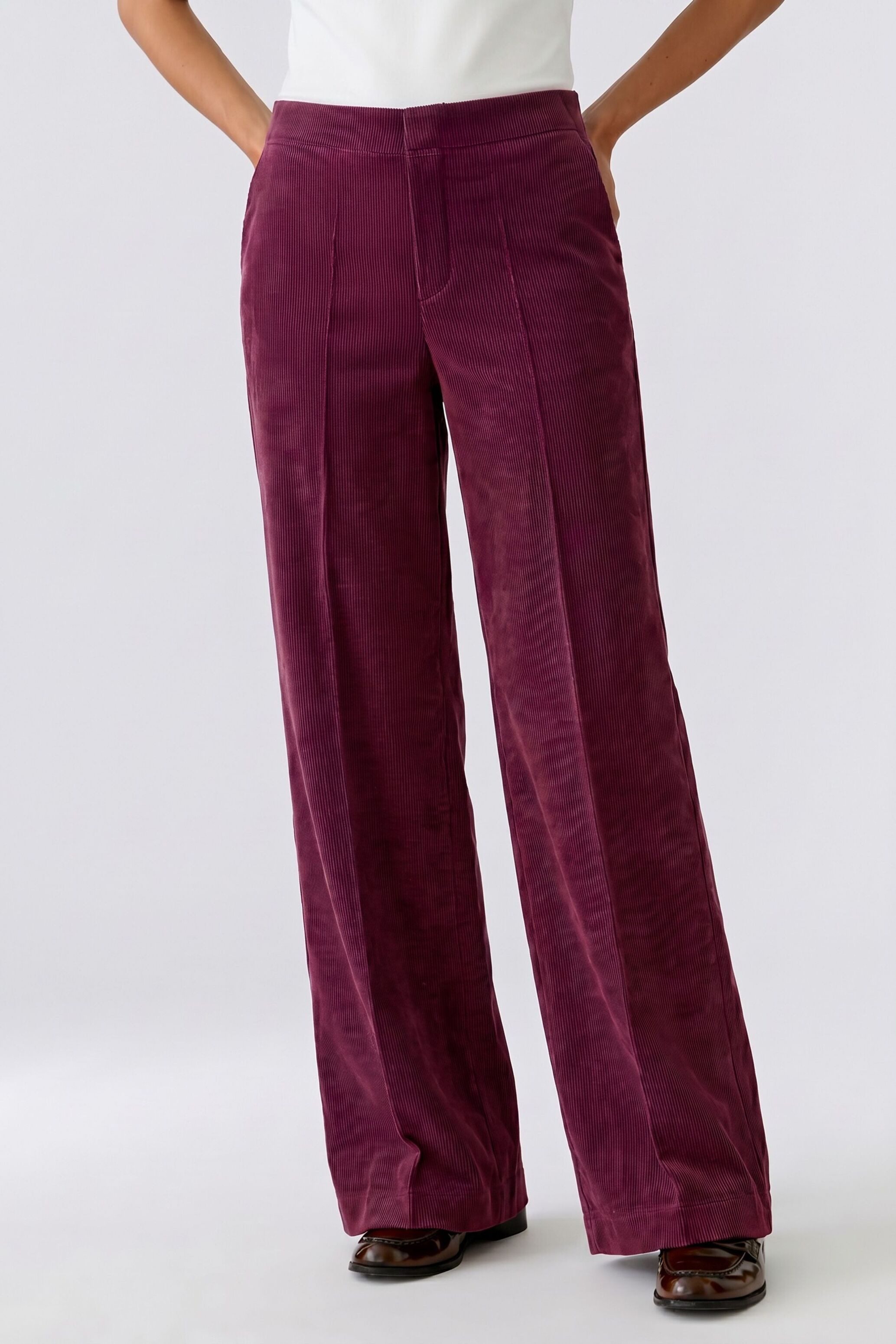 Oui Stoffhose Flared Fit