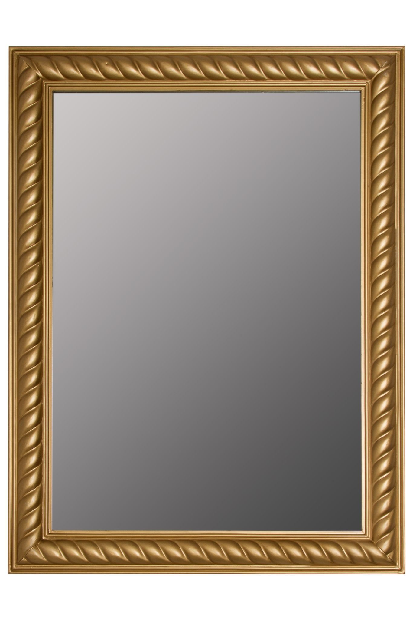 elbmöbel gold Wandspiegel Spiegel holz 62x82x7 Badezimmerspiegel, vintage Wandspiegel: Wandspiegel | antik gold Kordelrahmen gold cm