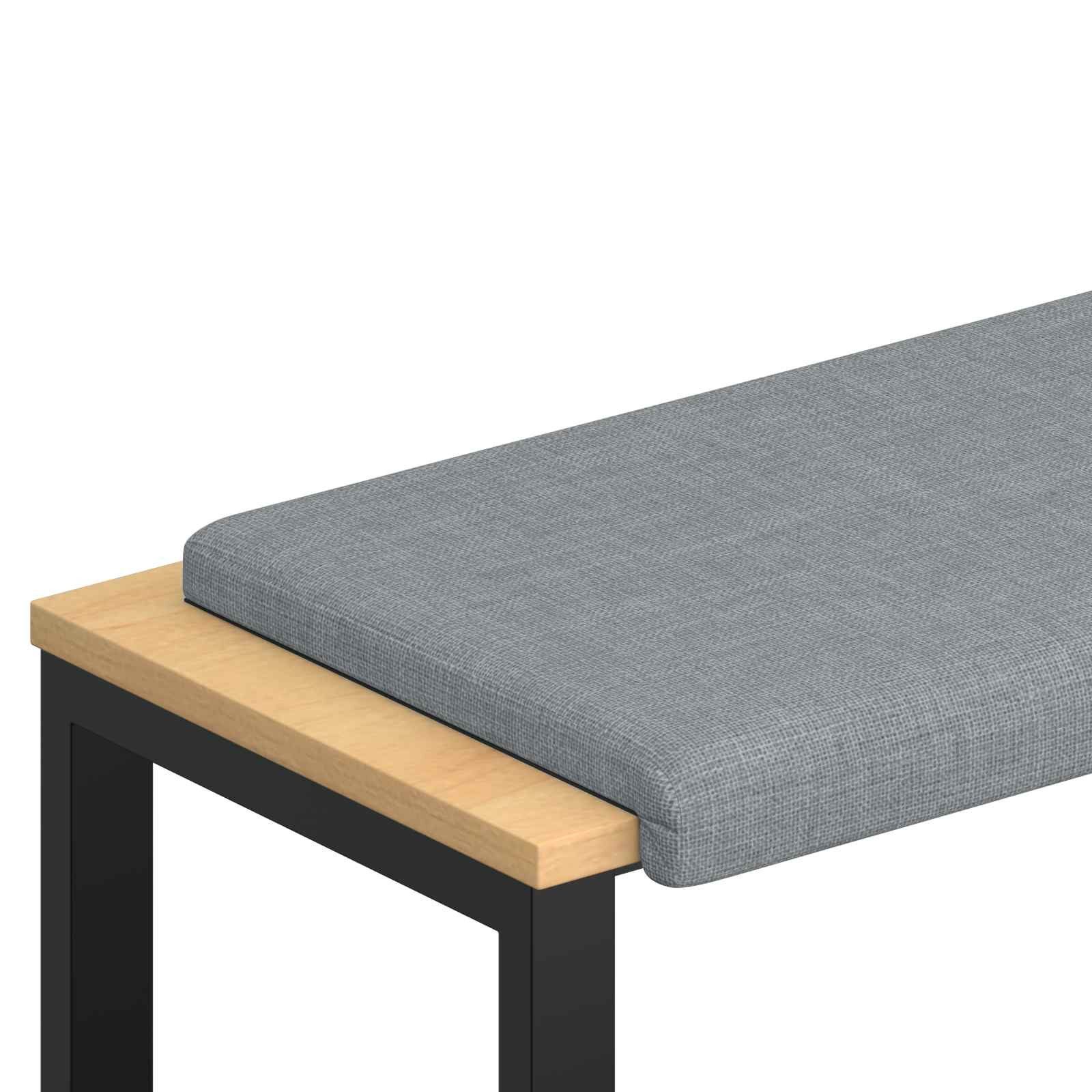 vidaXL Sitzauflage Bankkissen Stoff Hellgrau Tiefe 35 cm, (1 St)