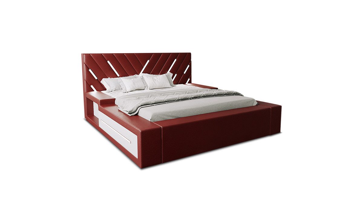 Sofa Dreams Boxspringbett Contrada (6 Teile), Topper, LED-Beleuchtung, Kunstleder Bett, versch. Liegemaße erhältlich