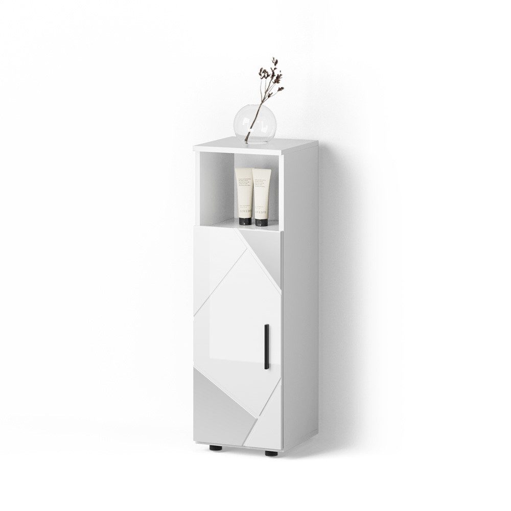 Livinity® Midischrank Ronco, Weiß Hochglanz mit günstig online kaufen