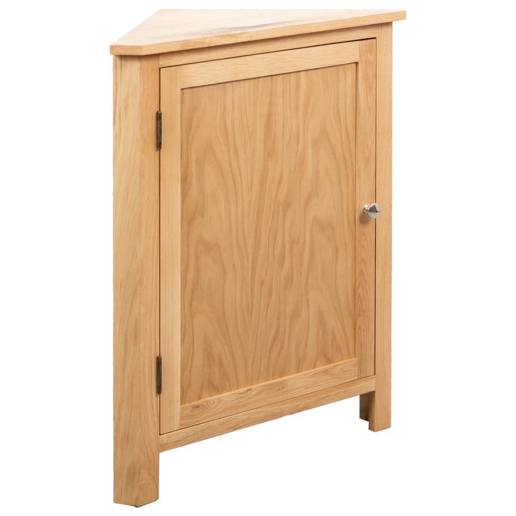 cm (1-St) Braun Eckschrank Eiche Fächerschrank 59x45x80 Massivholz vidaXL