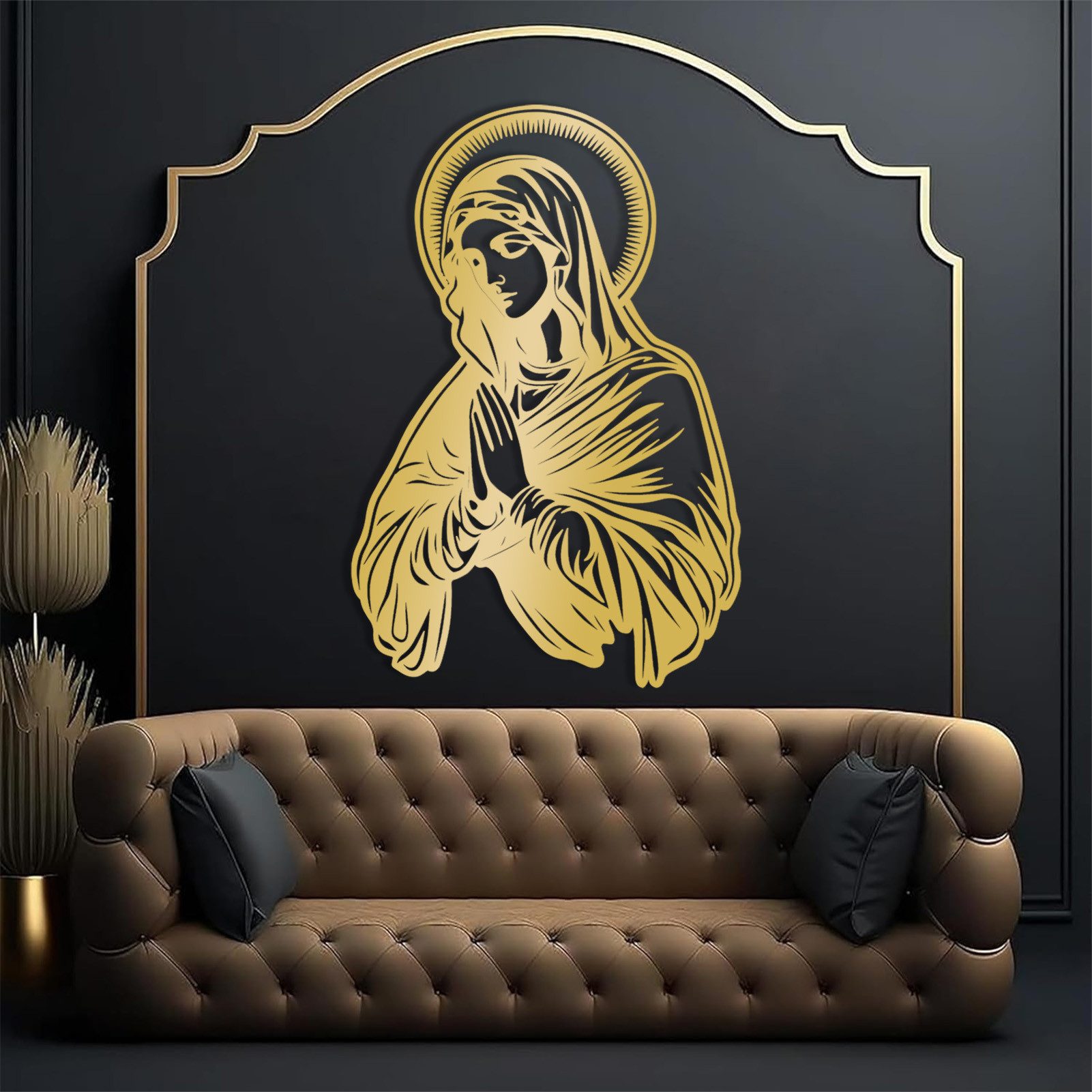 Jumpeak Wanddekoobjekt Jungfrau Maria Metall Kunst günstig online kaufen