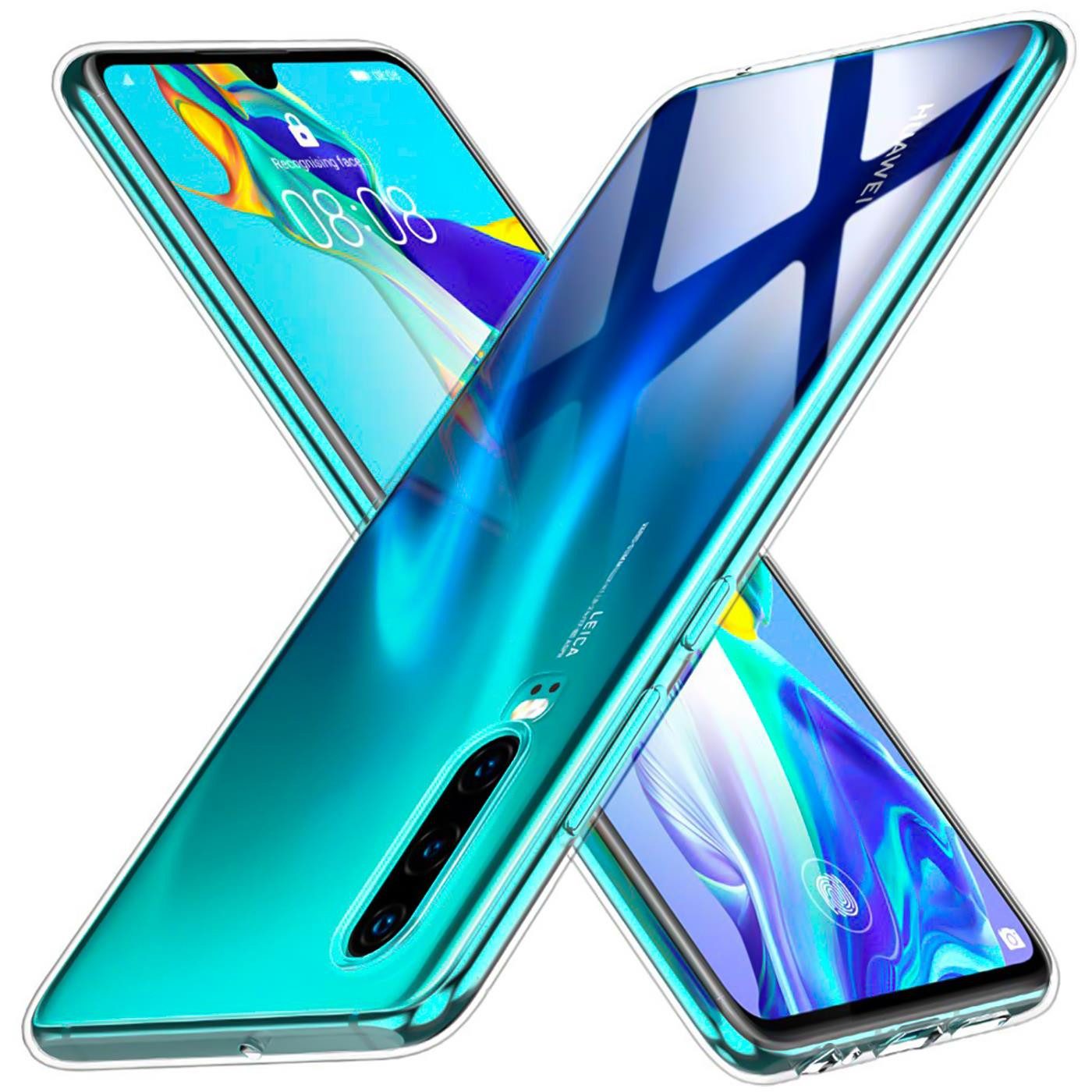 CoolGadget Handyhülle Transparent Ultra Slim Case für Huawei P30 6,1 Zoll, Silikon Hülle Dünne Schutzhülle für Huawei P30 Hülle