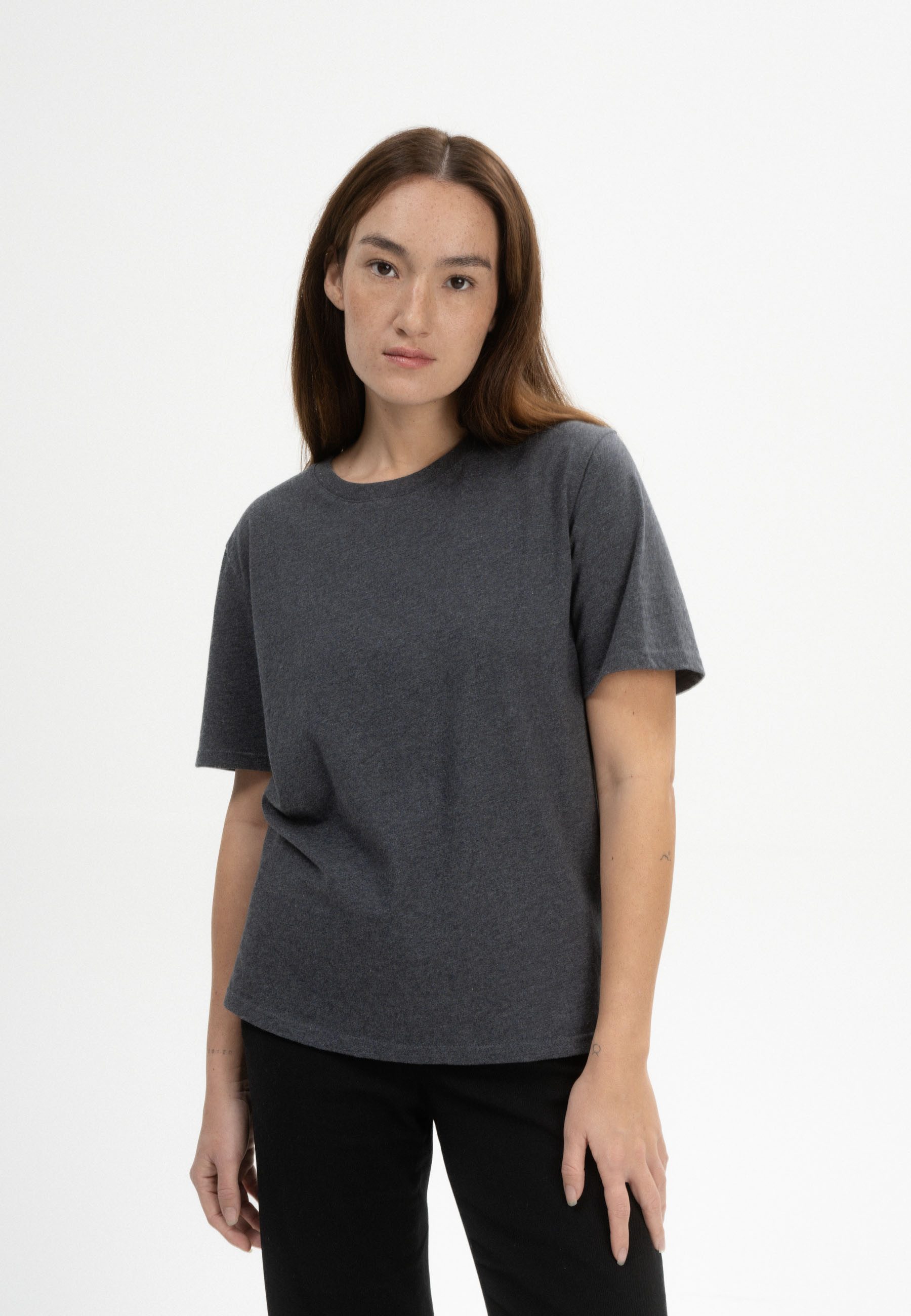 MELA Kurzarmshirt T-Shirt Style TANIKA Gerippter Kragen