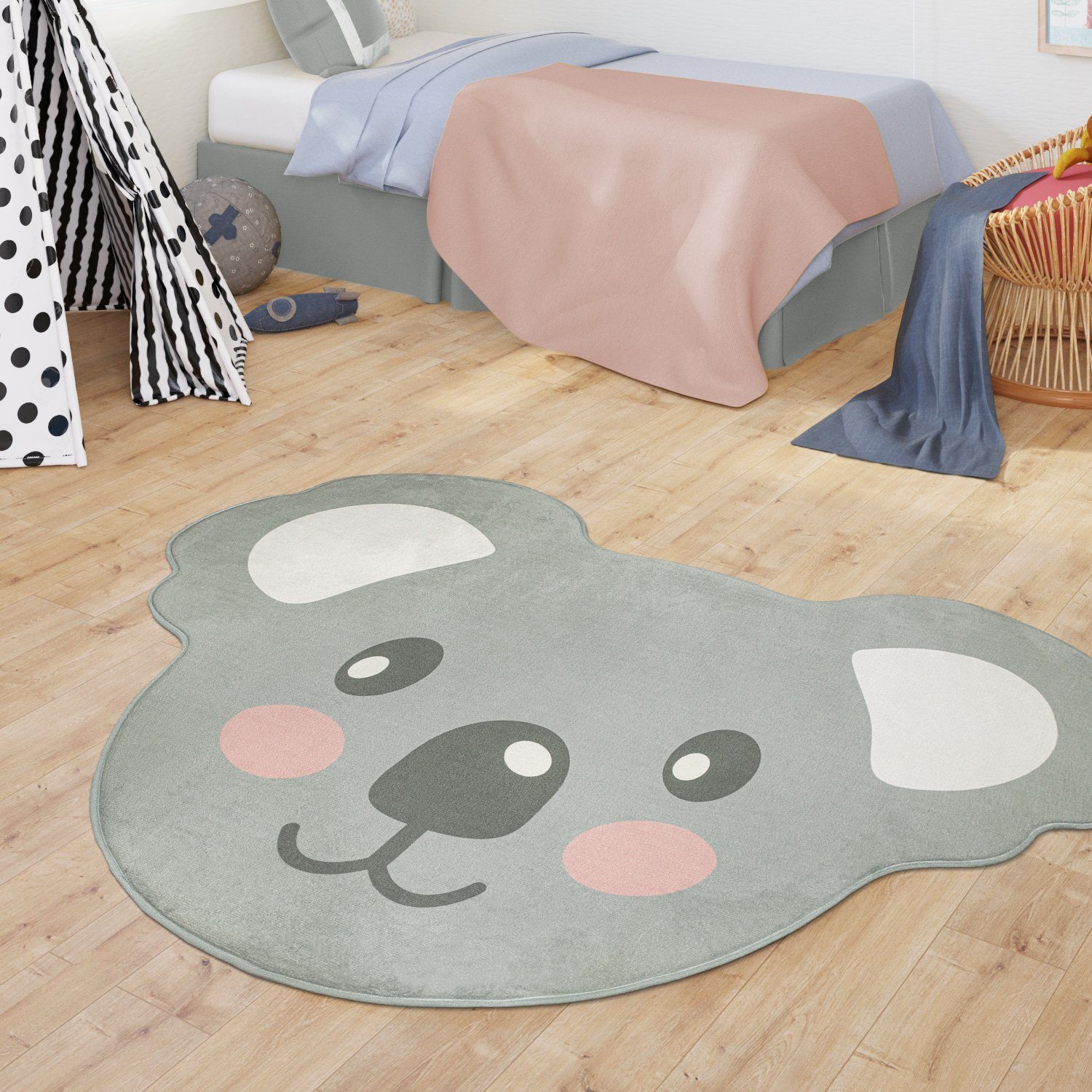 Kinderteppich Teppich Kinderzimmer Kinderteppich Babymatte Jungs Mädchen, TT Home, Koala, Höhe: 4 mm