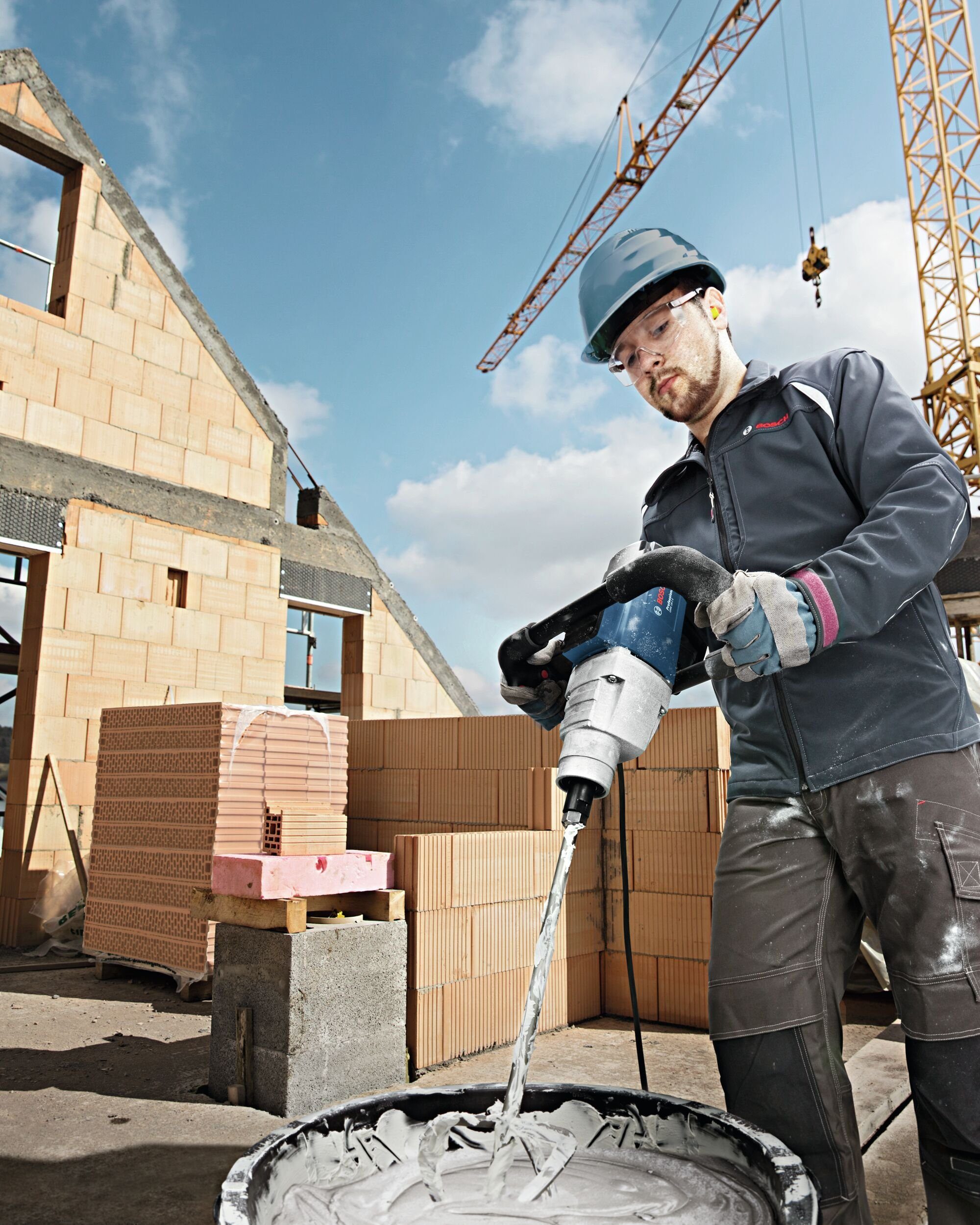 Bosch Professional Rührwerk GRW 18-2 E, 2-Gang Rührwerk, - im Karton