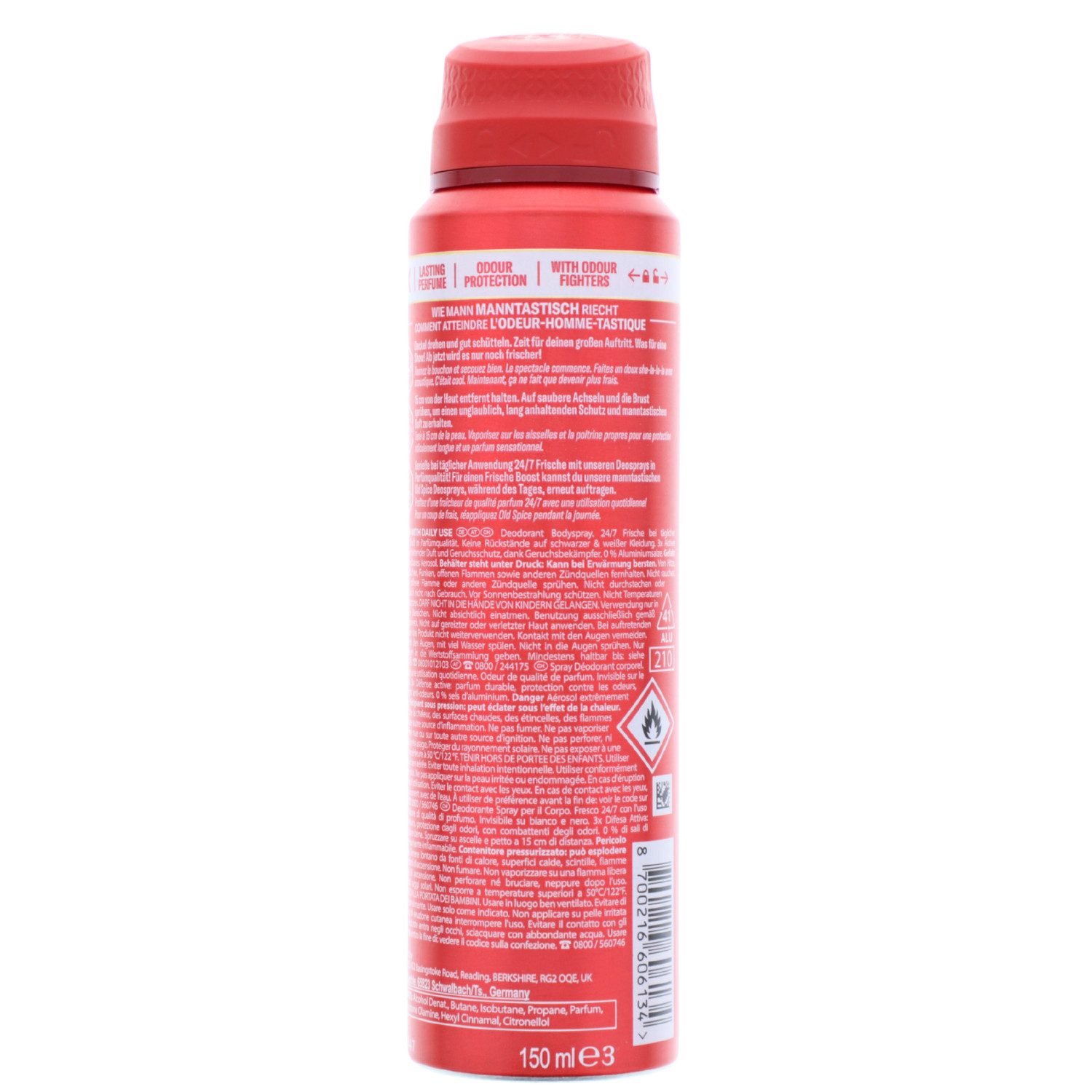 Old Spice Deo-Spray 3 x Old Spice Captain Deospray for men je 150ml 24/7 Frische