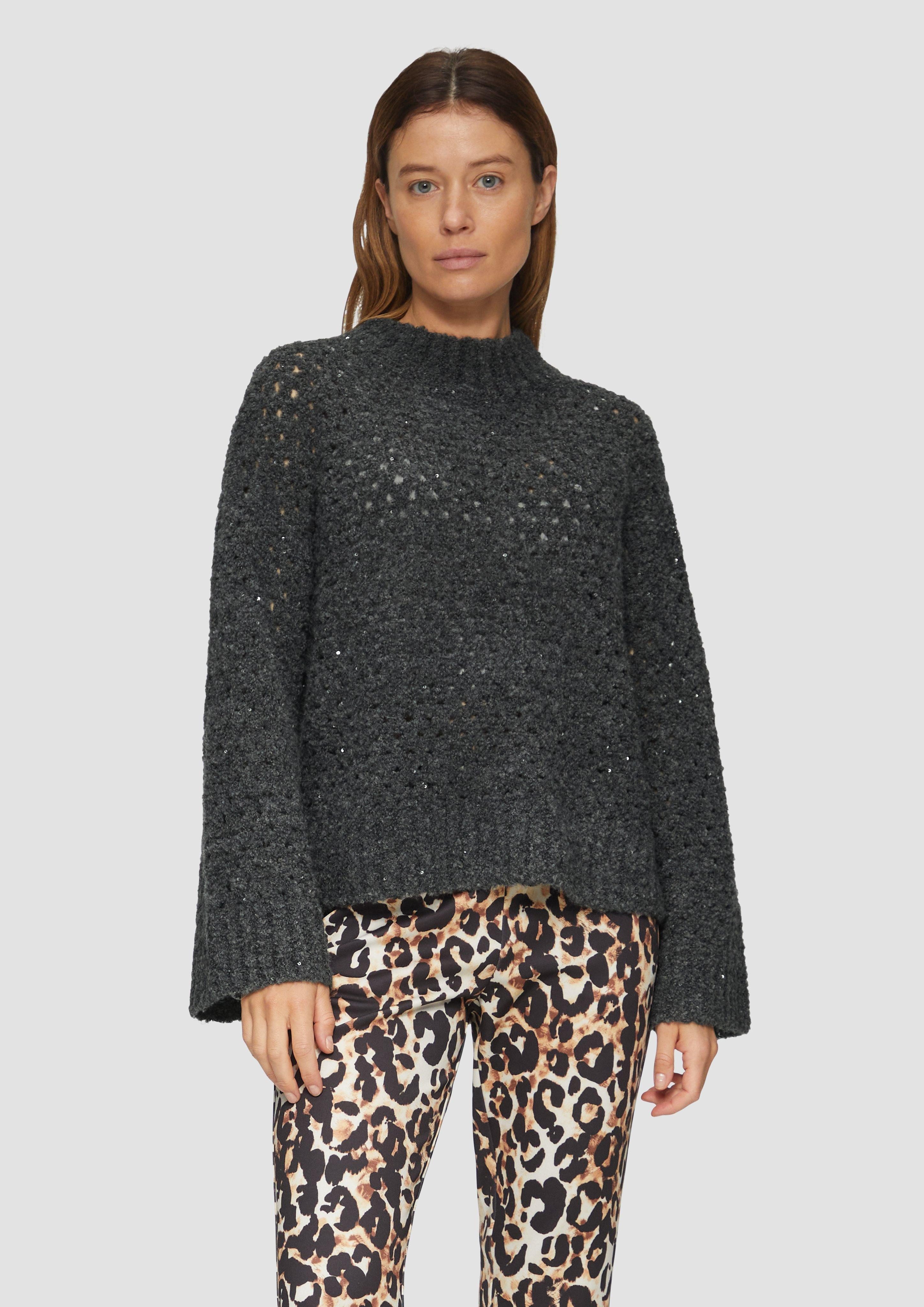 s.Oliver BLACK LABEL Strickpullover Ajour-Pullover mit günstig online kaufen