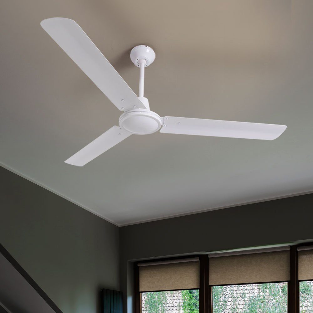 etc-shop Deckenventilator, Decken Ventilator Wandschalter Luft Kühler Wohn  Ess Zimmer 3 Stufen