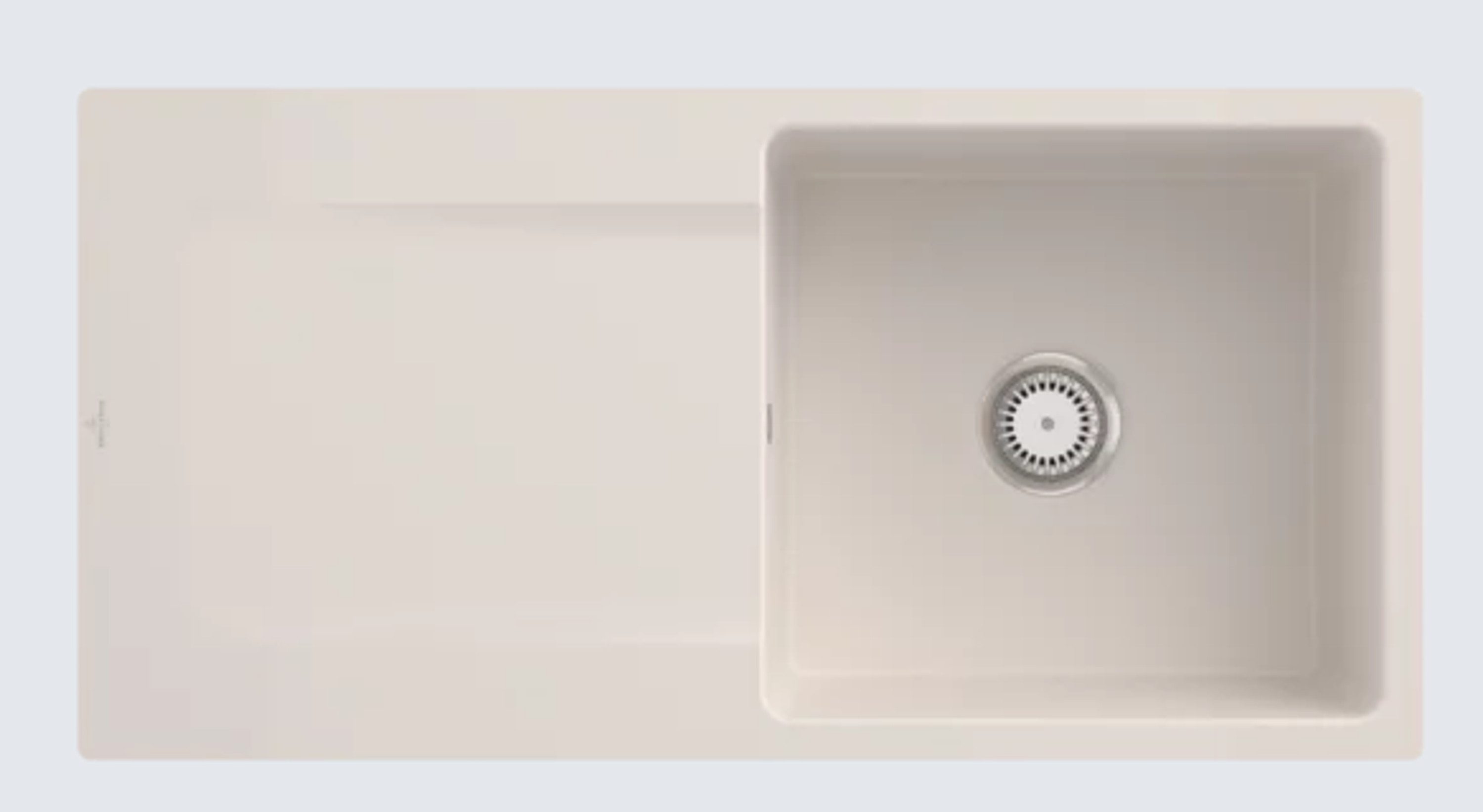 Villeroy & Boch Küchenspüle 3336 1F KR, Rechteckig, 98/22 cm, aus TitanCeram, mit Abtropffläche