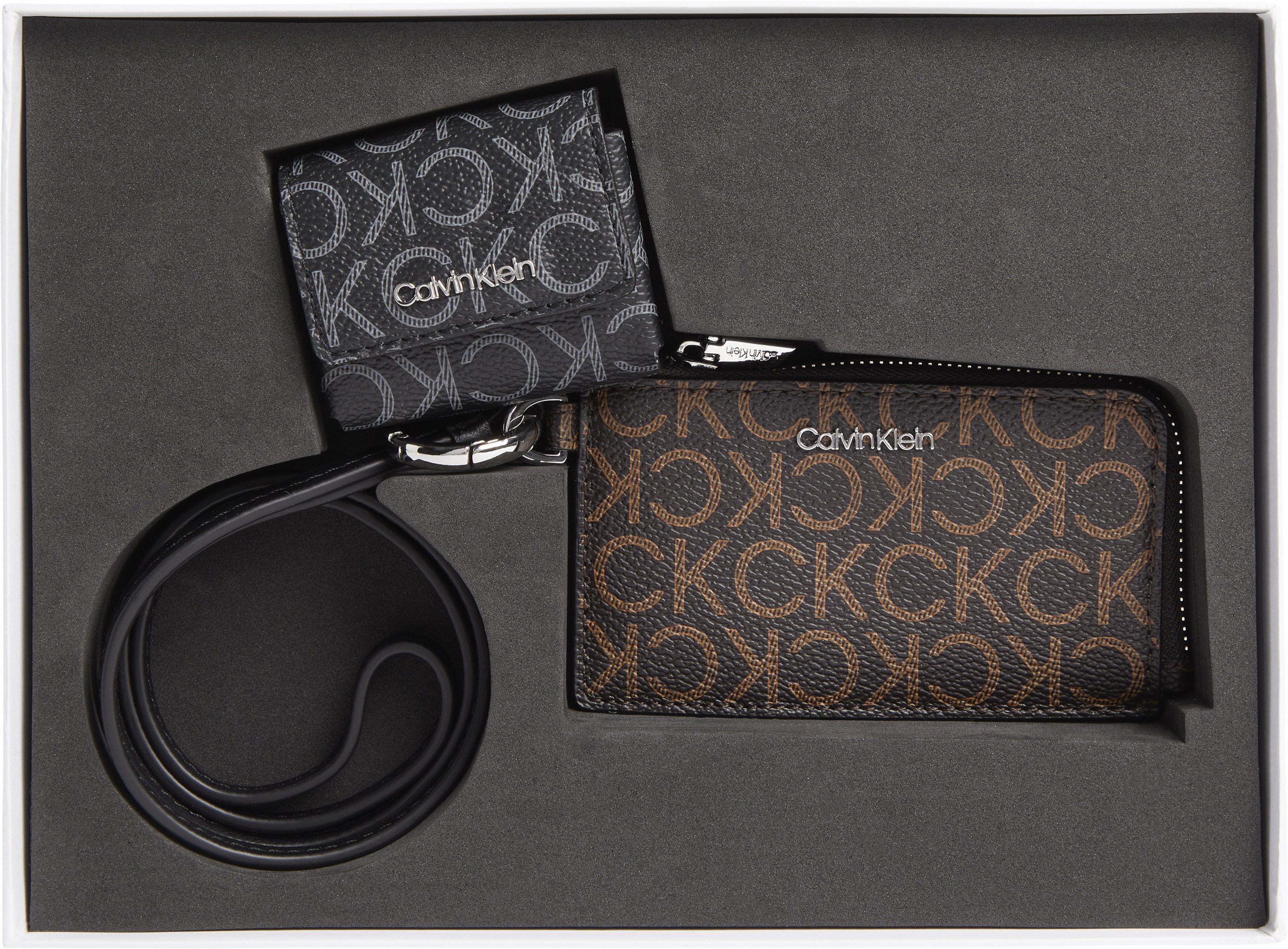 Calvin Klein Geldbörse »CK MUST DOUBLE SLG WITH LANYARD« (Set, 2-tlg., mit  Schlüsselanhänger), mit kleiner Münztasche online kaufen | OTTO
