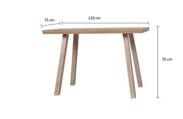 kundler home Esstisch 'Der Klassische' 110x70cm, Füße Massivholz, Tisch Eiche Premiumdekor
