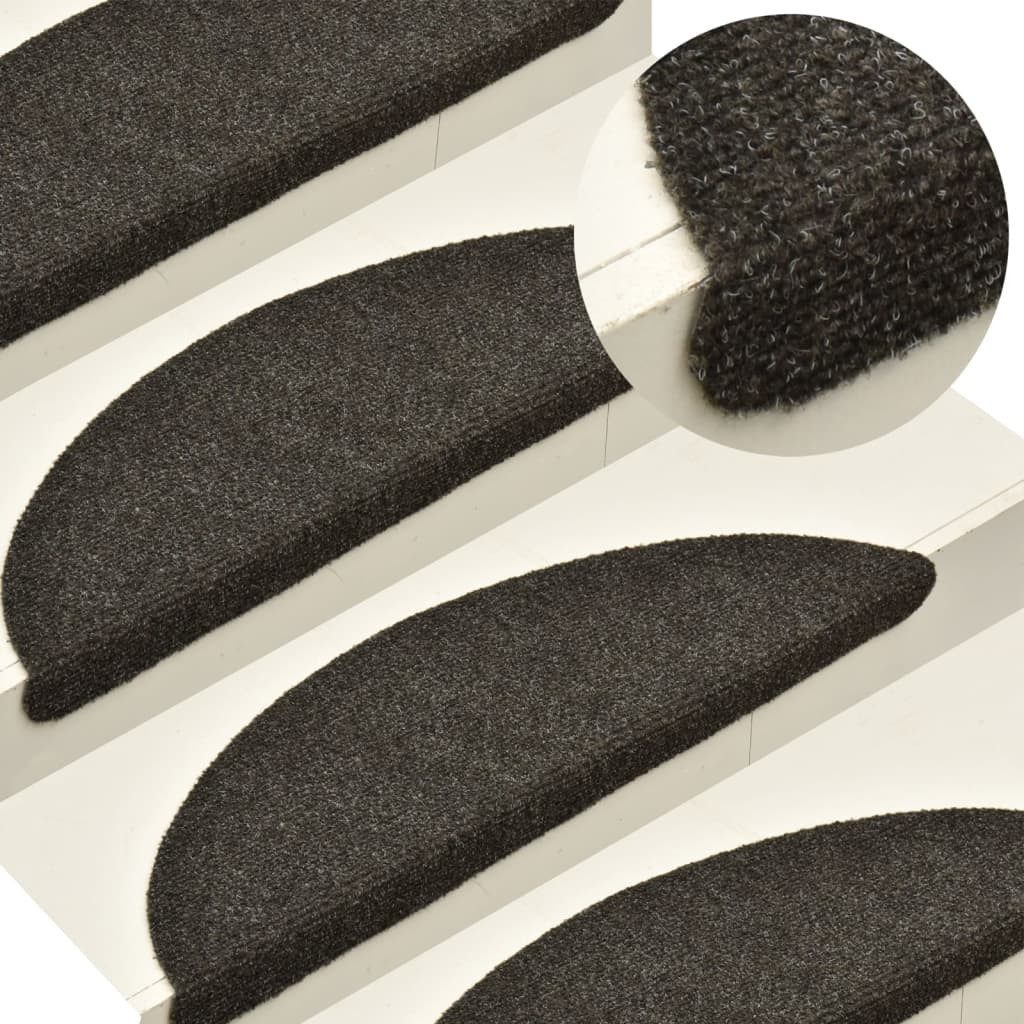 Stufenmatte Selbstklebende Treppenmatten 5 Stk Anthrazit 56x17x3 cm