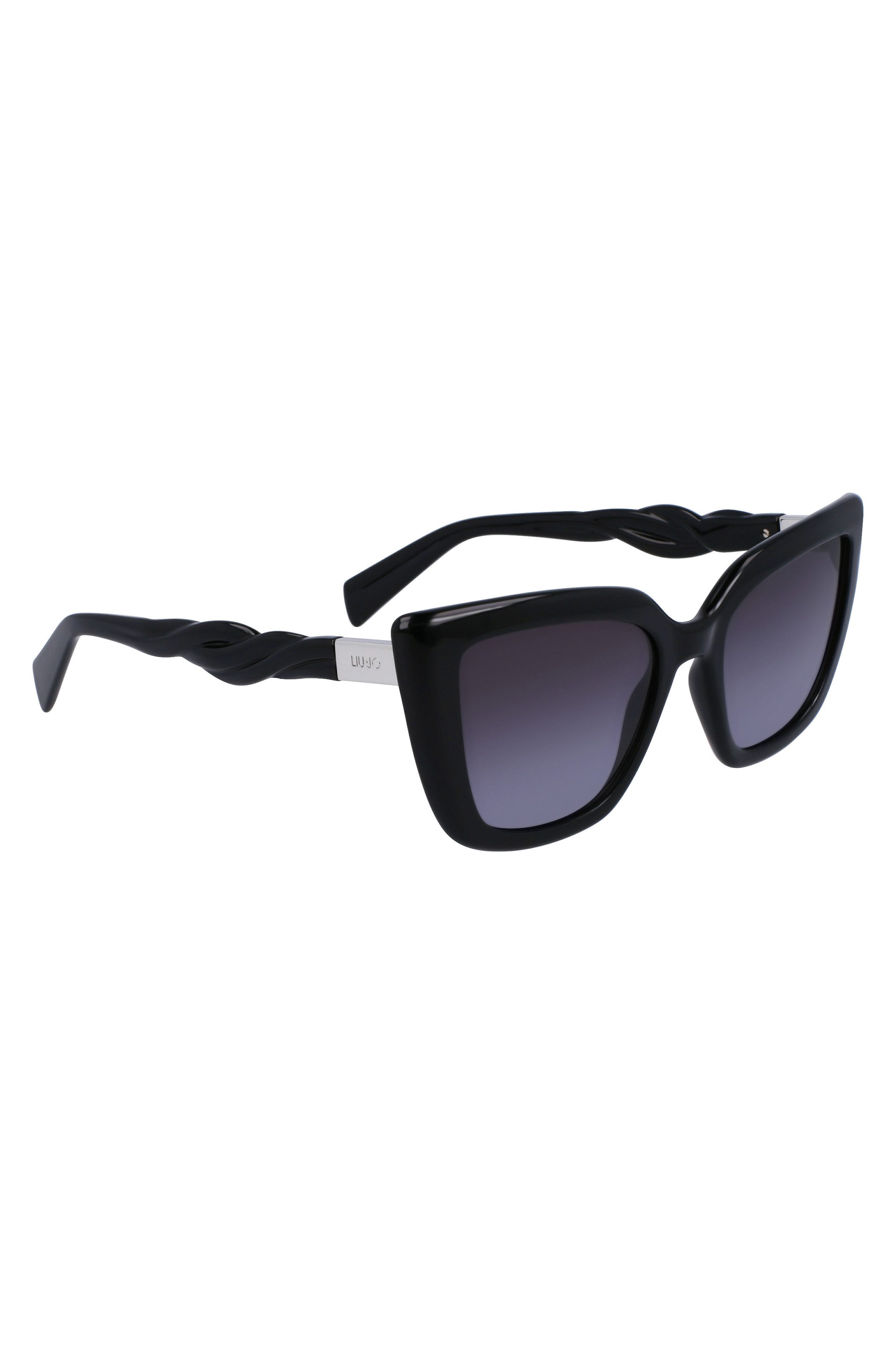 Liu Jo Sonnenbrille Elegante Damen-Sonnenbrille in Schwarz mit blauen Gläsern