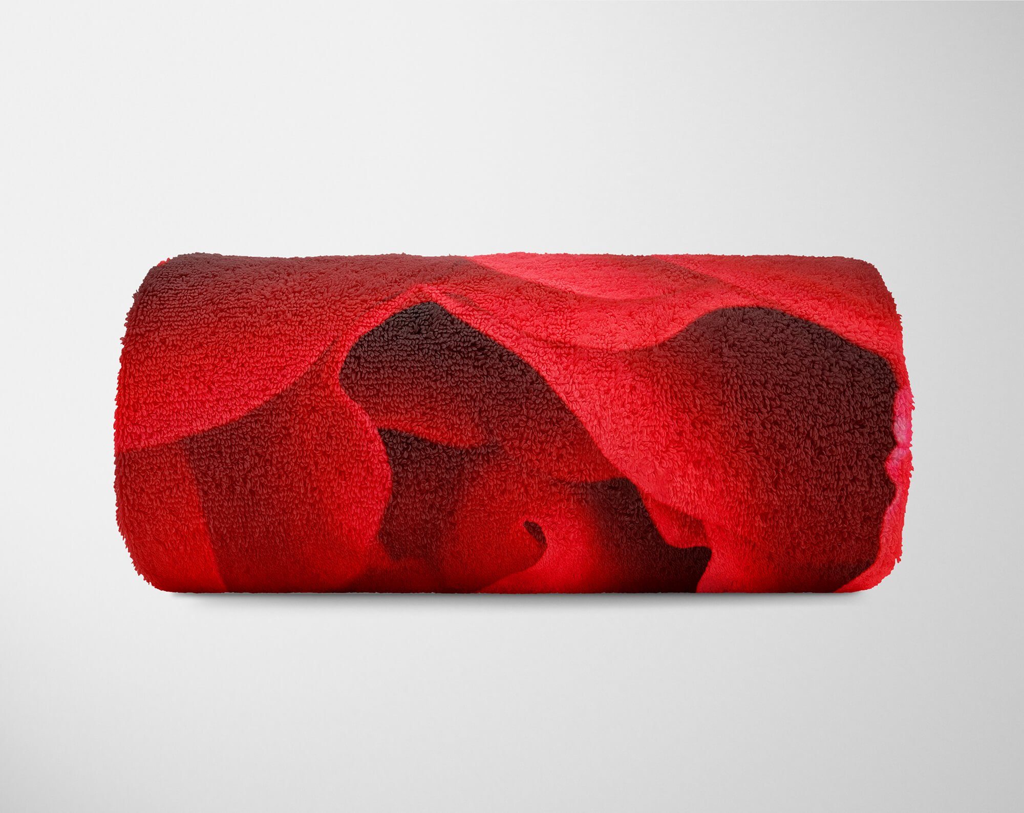 Sinus Art Handtücher Handtuch Handtuch (1-St), Blüte mit Strandhandtuch Rote Kuscheldecke Baumwolle-Polyester-Mix Saunatuch Blume N, Fotomotiv