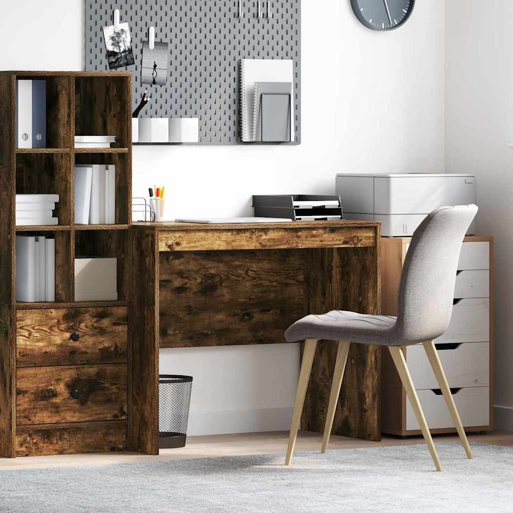 vidaXL Schreibtisch Schreibtisch Geräucherte Eiche 90 x 50 x 76 cm (1-St)