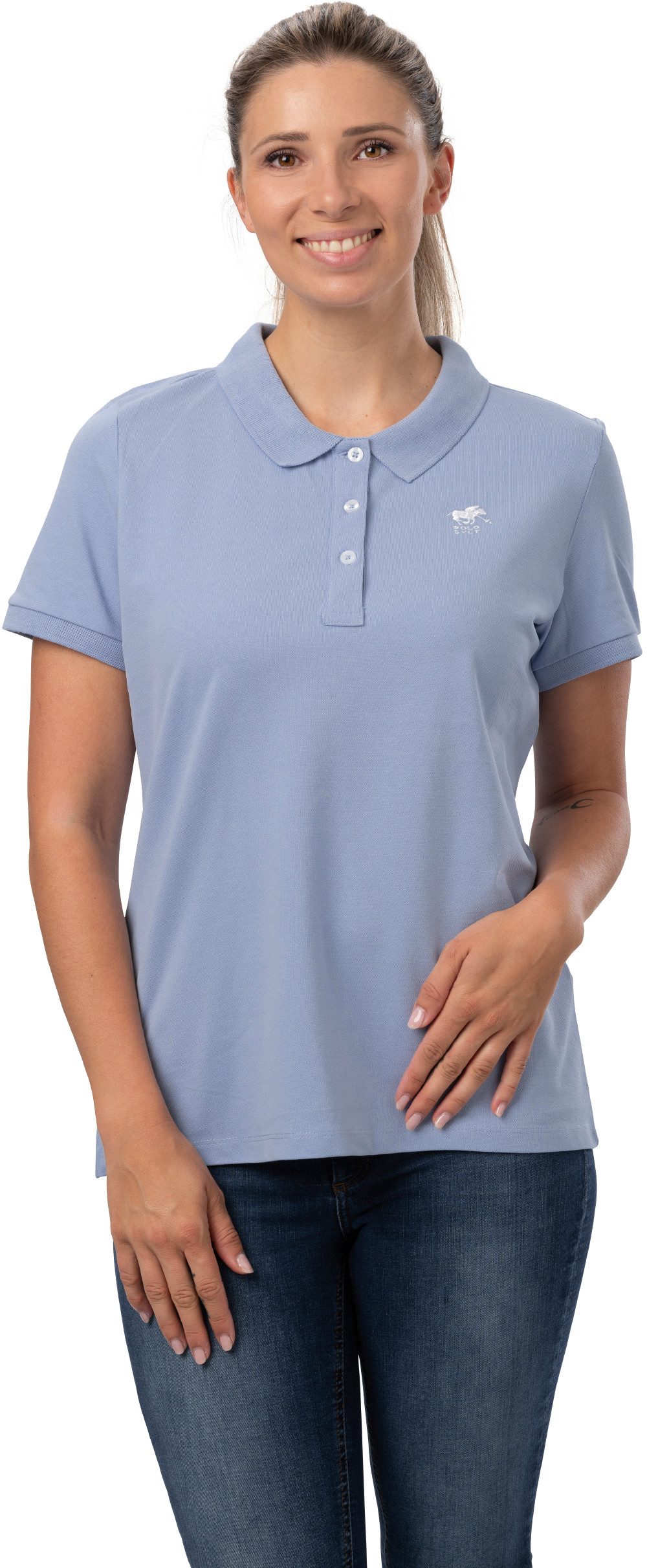 Polo Sylt Poloshirt aus weichem, anschmiegsamem und pflegeleichtem Stretch-Piqué