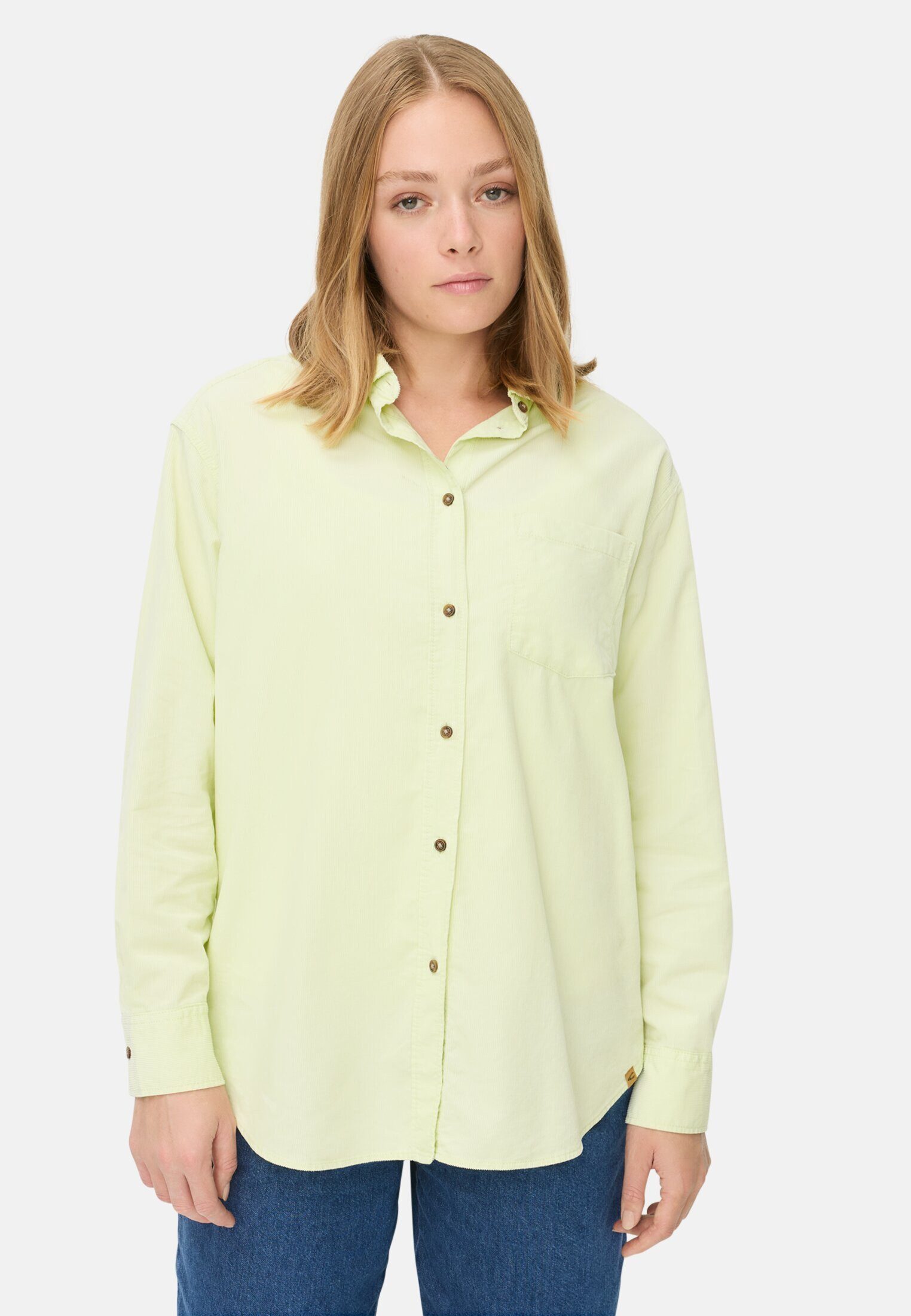 camel active Hemdbluse mit Brusttasche Langarm Kentkragen unifarben günstig online kaufen