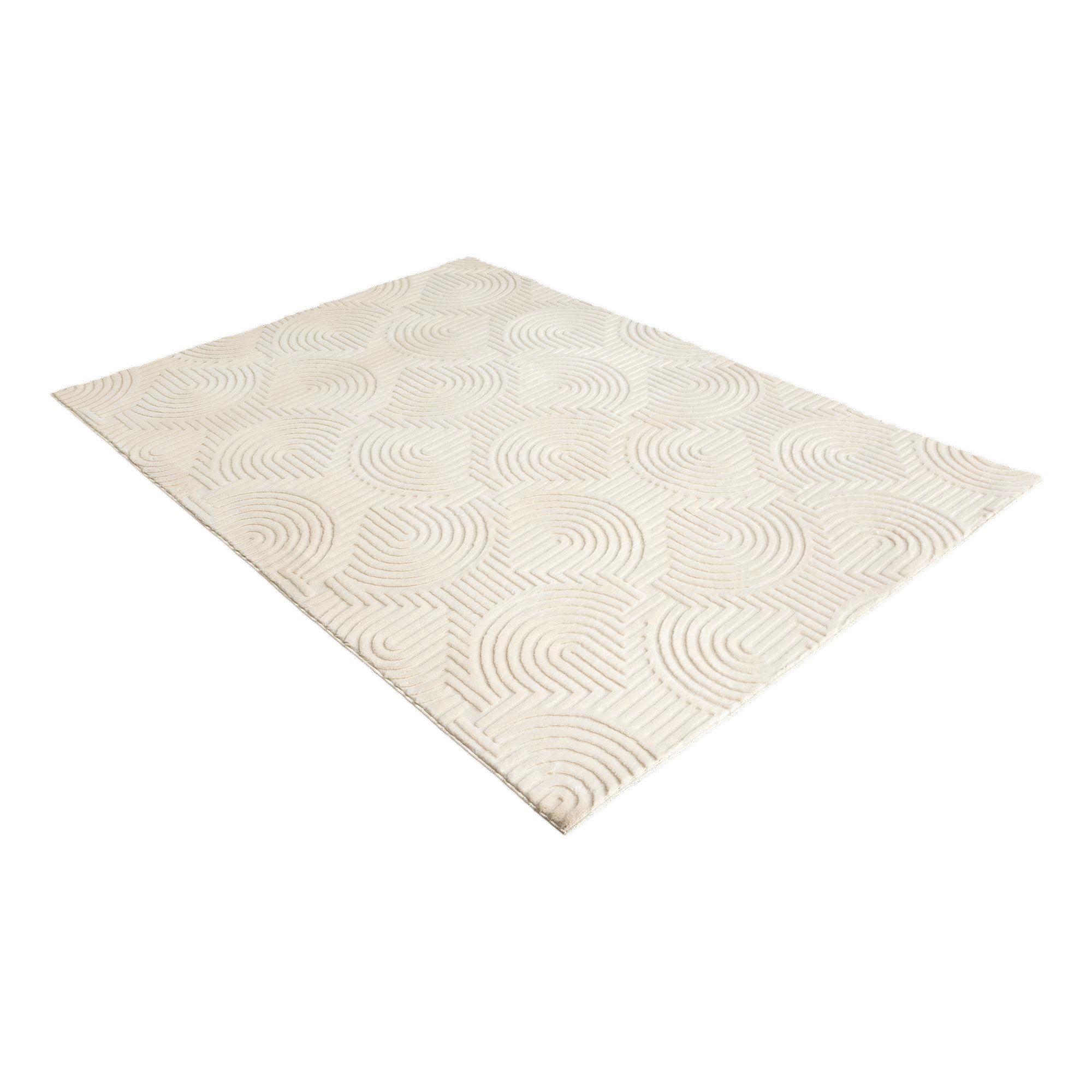 Kayoom Teppich Balance Flow 225, rechteckig, Höhe: 18 mm, Kurzflor, Hoch Tief, modernes Muster, Wohnzimmer