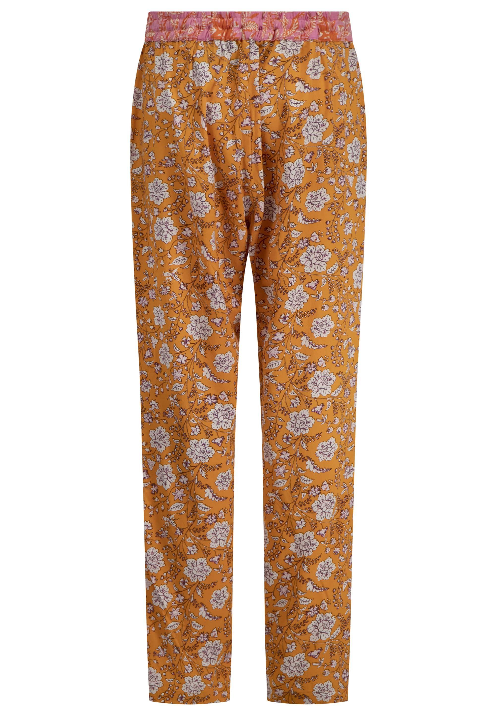 mit October Allover-Muster Stoffhose modischem orange