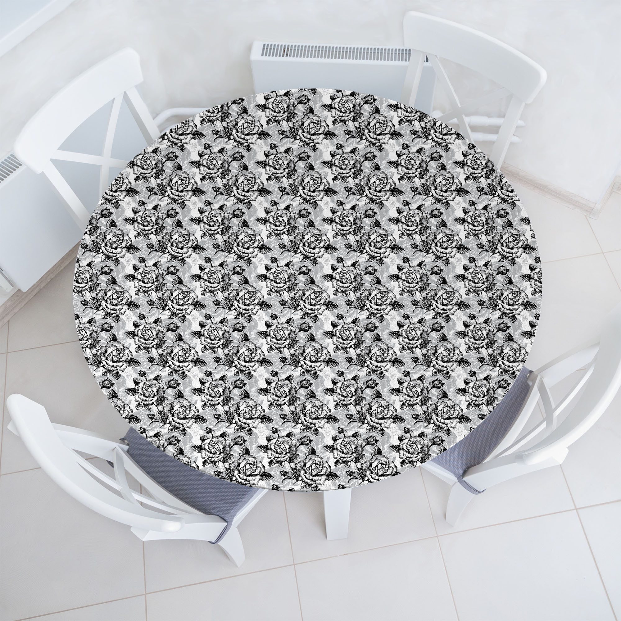 Tischdecke Rundum-elastische Stofftischdecke