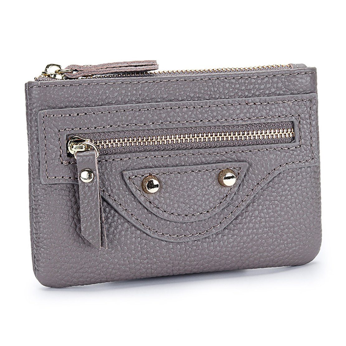 Uana Mini Geldbörse Neue modische kurze Damenbrieftasche (1-tlg) grau